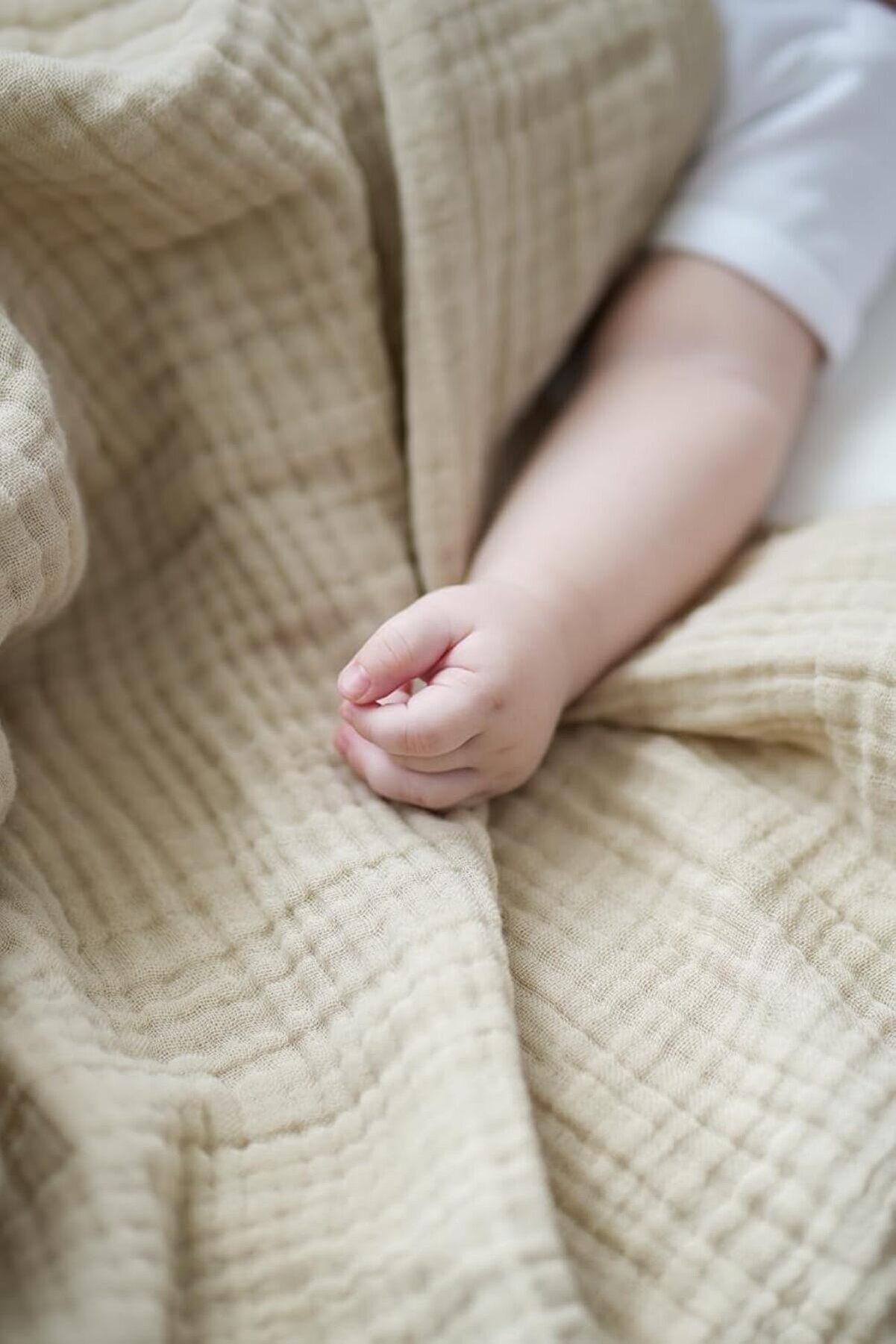 STOREMAX mrtshoppng Müslin Bebek Kundak Örtüsü 120X120 cm -%100 Pamuk 4 Kat Müslin Bebek Battaniye (Bej) mrts