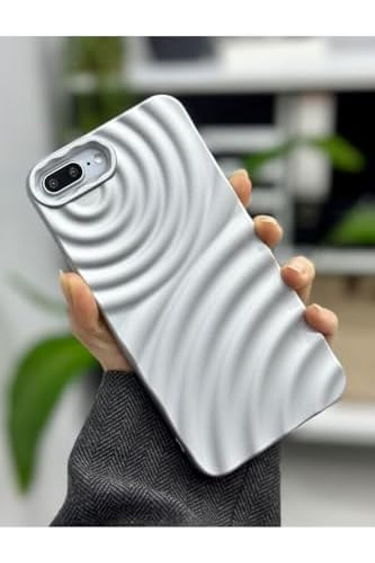 Aksesuar 7 Ve 8 İle Uyumlu 3D Kabartma Mat Si̇li̇kon Kılıf 1014773