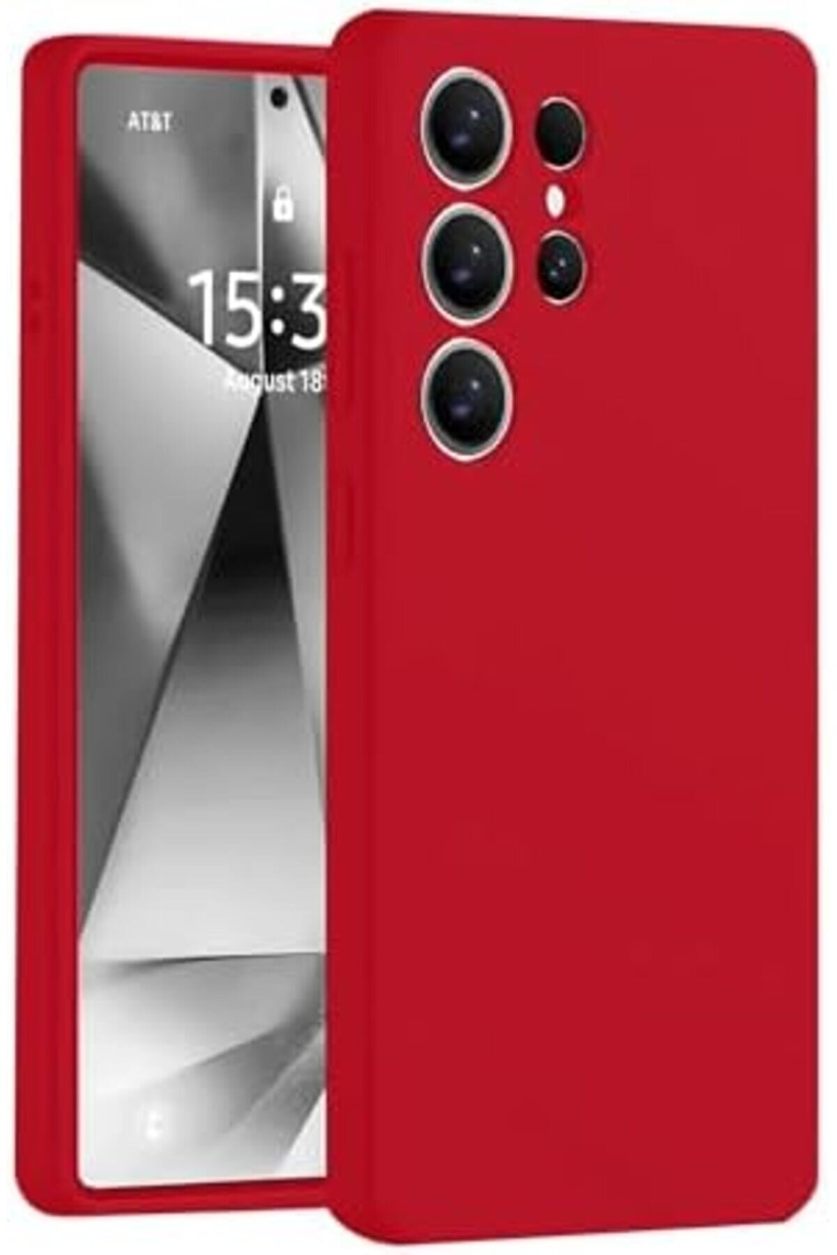 Aksesuar S25 Ultra İle Uyumlu İ&ccedil;i̇ Kadi̇fe Kamera Korumalı Lansman Si̇li̇kon Kılıf Yapılı Tam Koruma Sağ