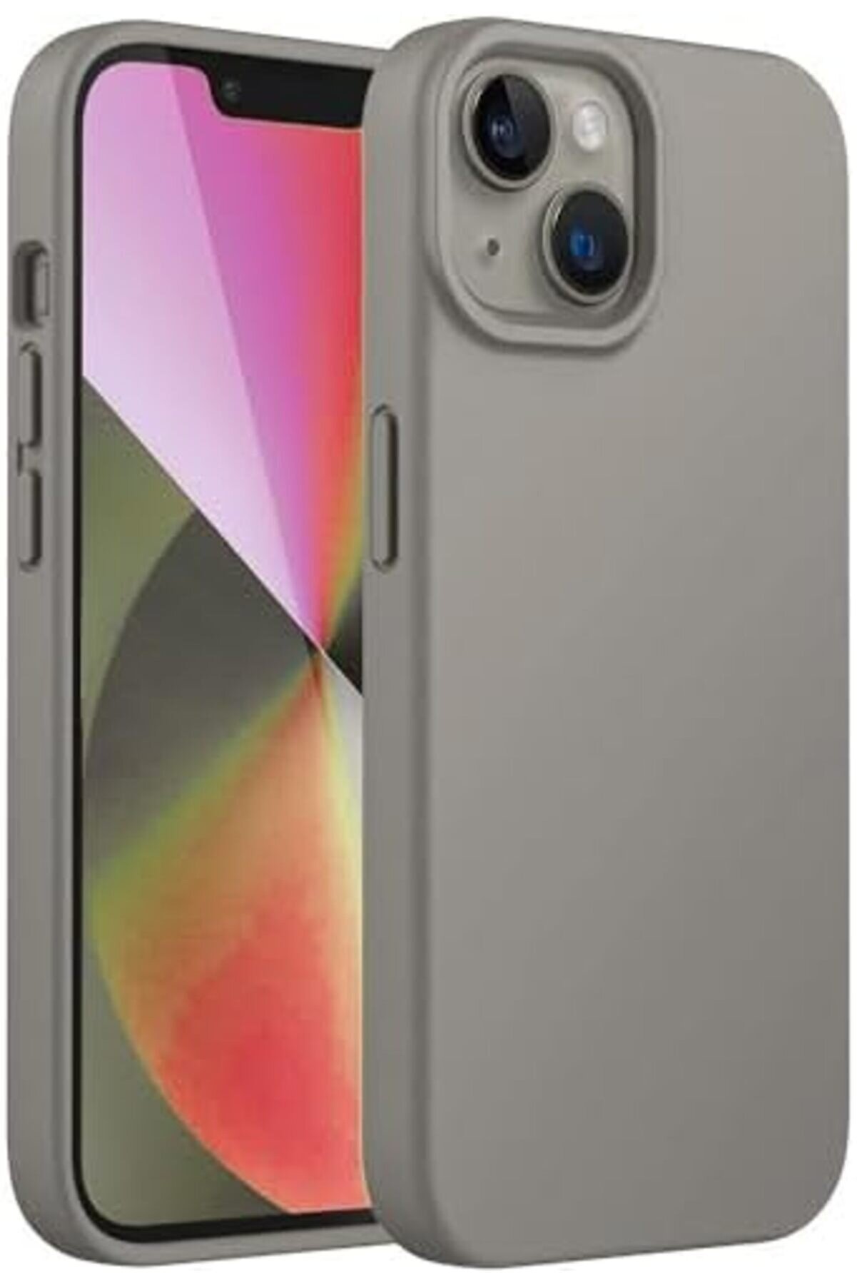 13 Ve 14 Uyumlu &Ouml;zel İpeksi̇ Dokunuş Hi̇ssi̇ Veren İ&ccedil;i̇ Yumuşak Kadi̇fe Lansman Si̇li̇kon Kılıf Kapak (Taş)