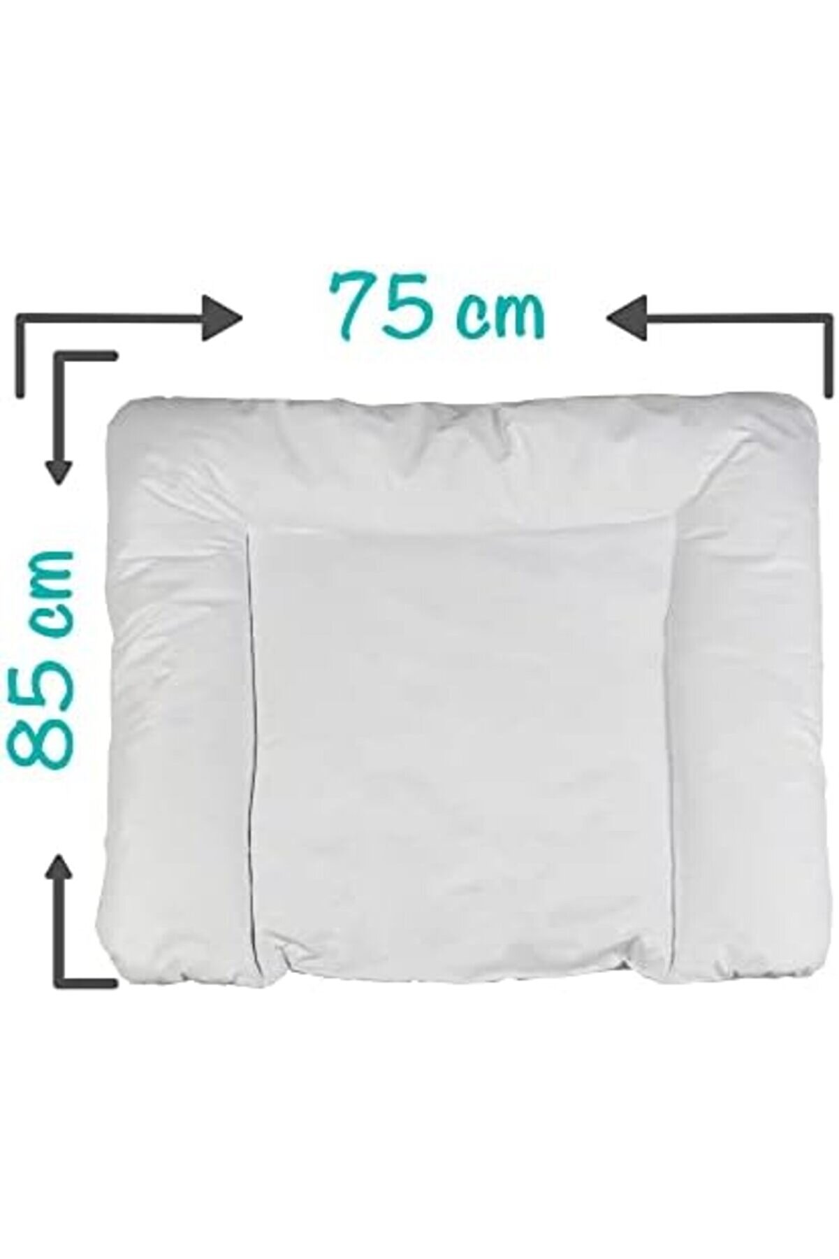 Elyaf Dolgulu Pvc Alt Deği̇şti̇rme, Sıvı Geçi̇rmez, Leke Tutmaz, Beyaz, 75X85Cm 1014773