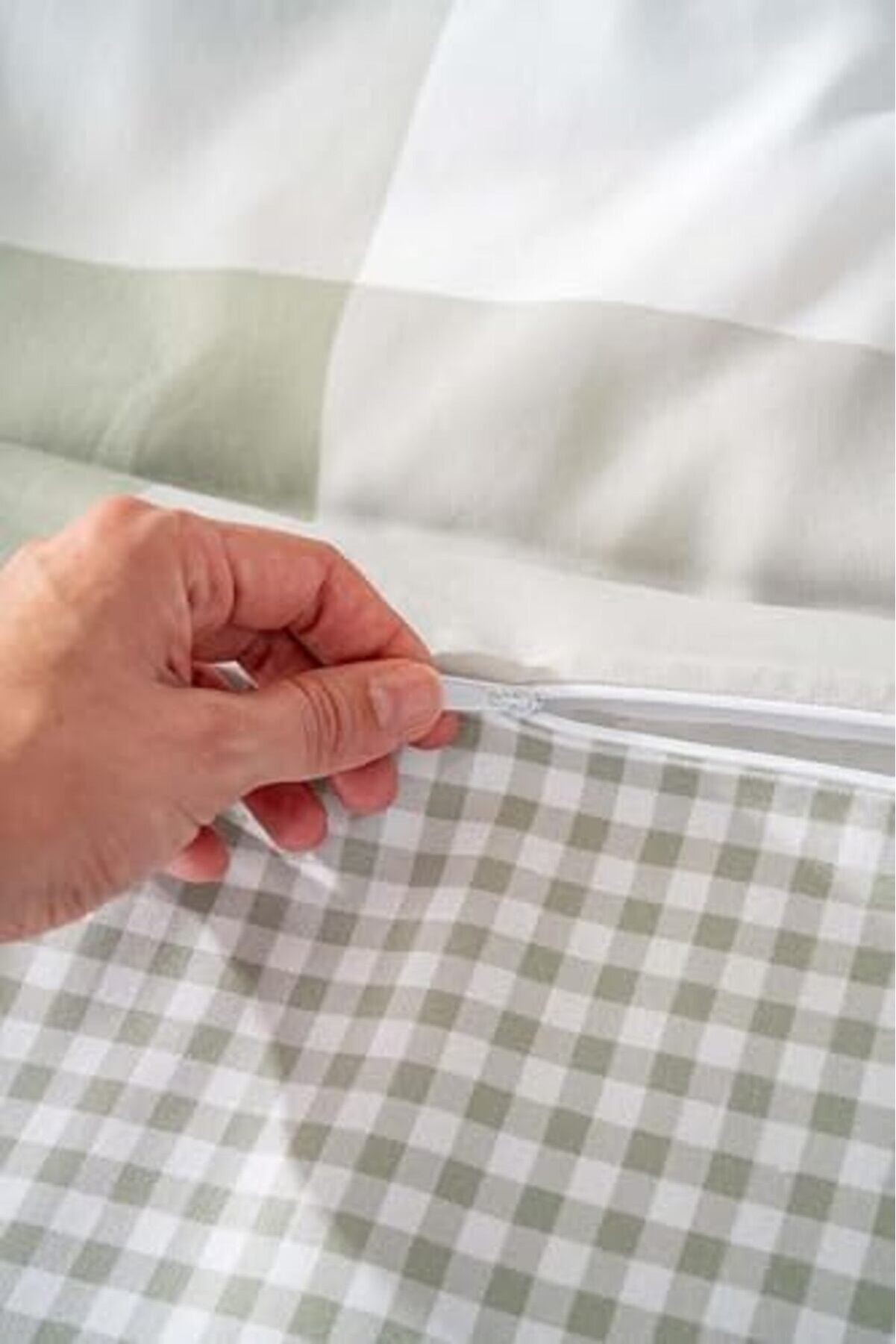 Yeşi̇l Çi̇ft Ki̇şi̇li̇k Nevresi̇m Takımı Pamuklu 1014773