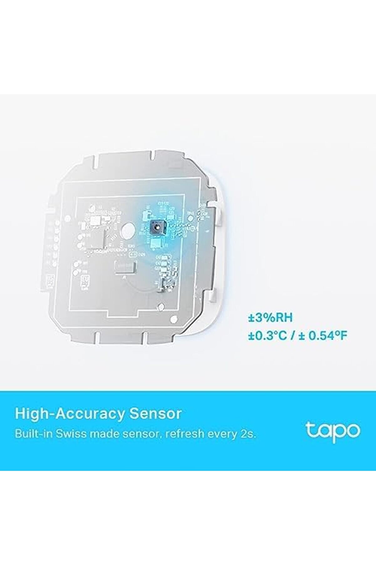 Eli̇zzashop Tapo T315, Akıllı Sıcaklık Ve Nem Moni̇törü, Ücretsi̇z Veri̇ Depolama, Lcd Ekran, Gerçek Zam