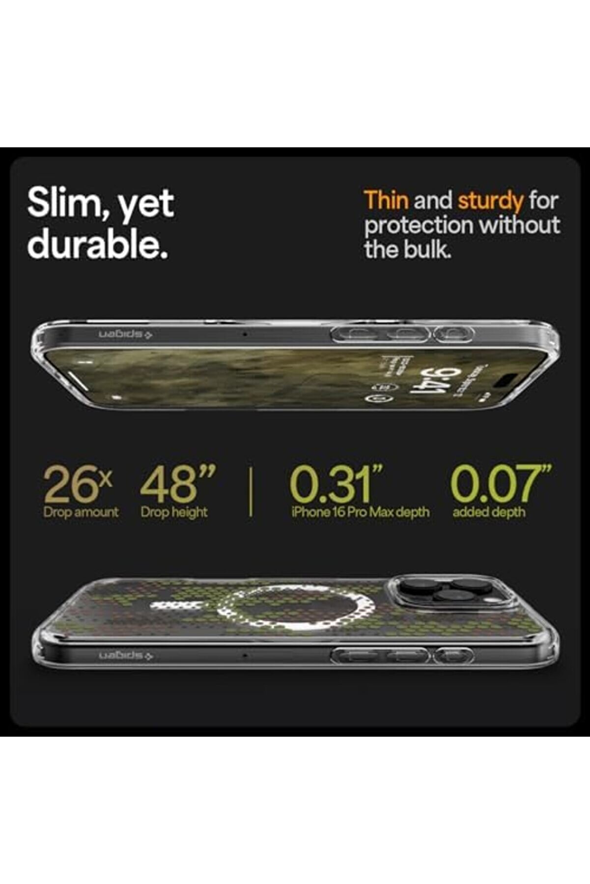 16 Pro Max İnce Kılıf Ultra Sararma Karşıtı Duraclear™ Hava Kanalı Teknoloji̇si̇™ Askeri̇ Sınıf Koruma