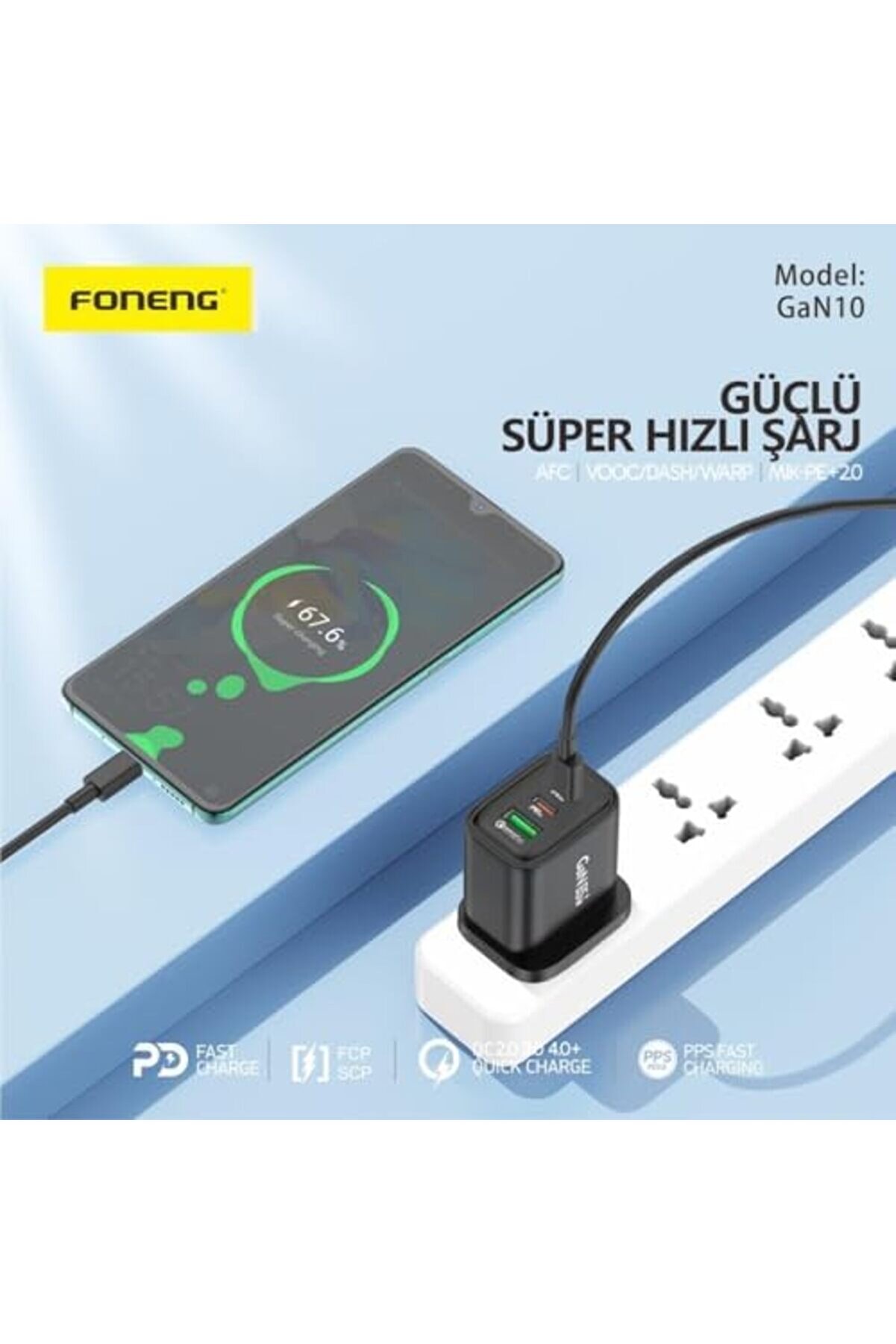 Gan10 Gan 65W 2Xtype-C 1Xusb 3 Gi̇ri̇şli̇ Hızlı Şarj - Si̇yah 1014773