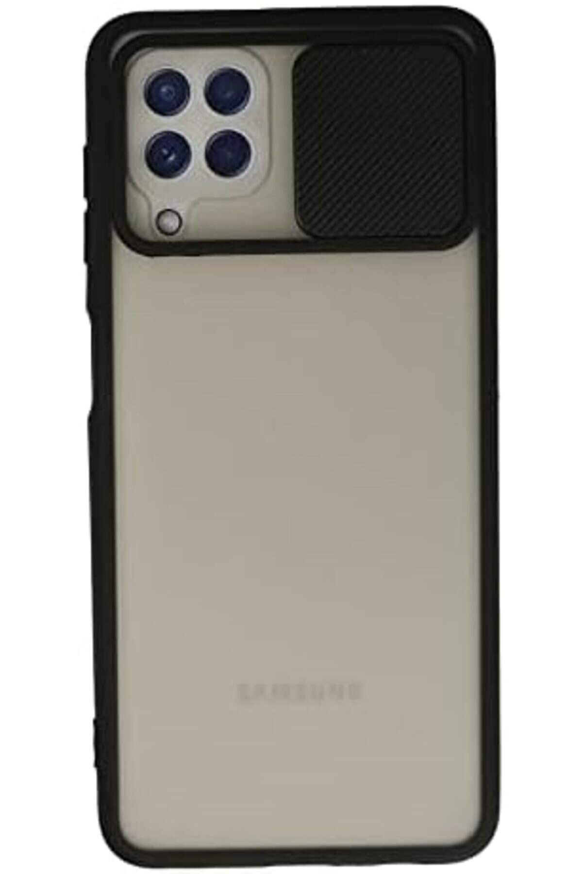 A22 Kılıf Lens Sürgülü Mat Si̇li̇kon - Si̇yah 1014773