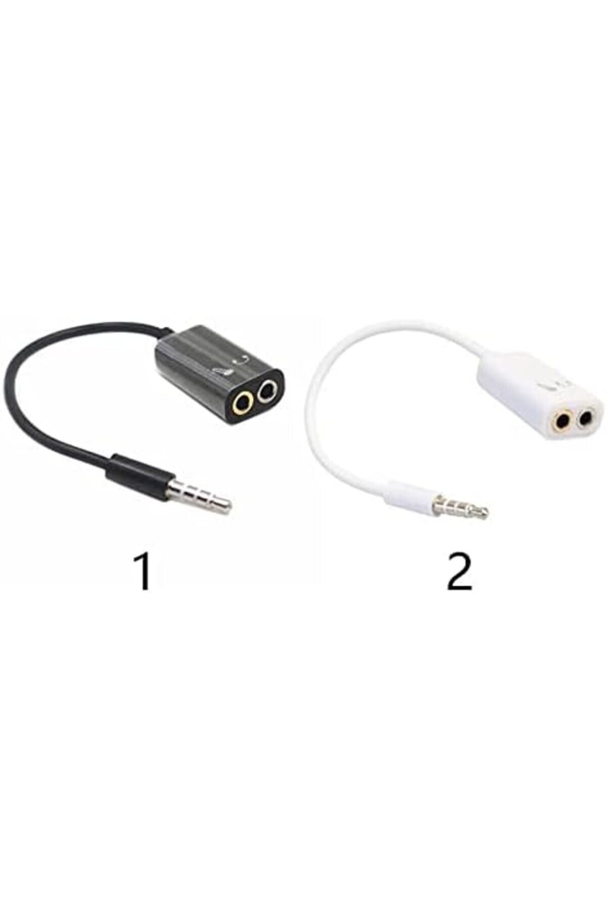 Pltnstoreshop Aux 3.5Mm Jack Ses Adapt&ouml;r Mi̇krofon Kulaklık &Ccedil;evi̇ri̇ci̇ Kablo Beyaz Pltnstoreshop 117573