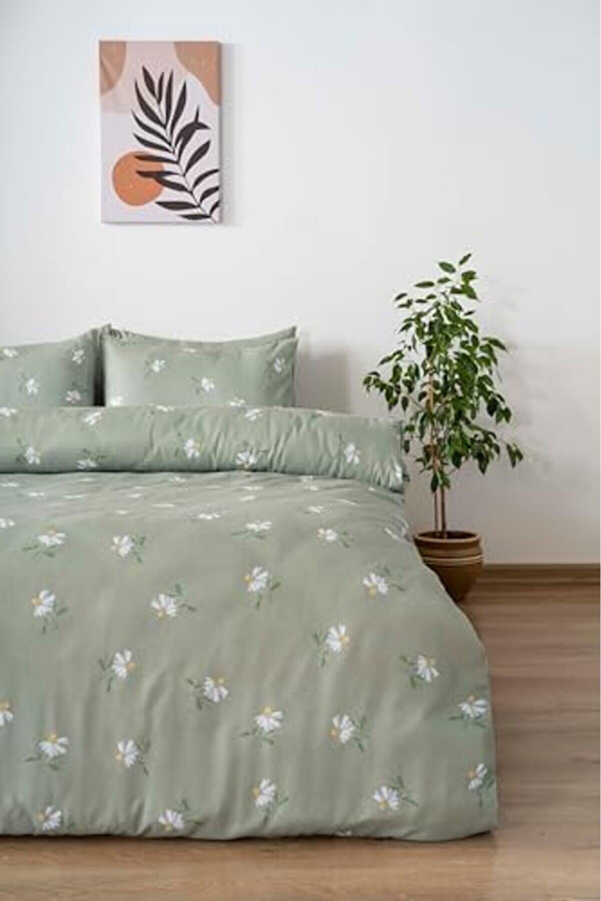 Yeşi̇l Çi̇ft Ki̇şi̇li̇k Nevresi̇m Takımı 1014773