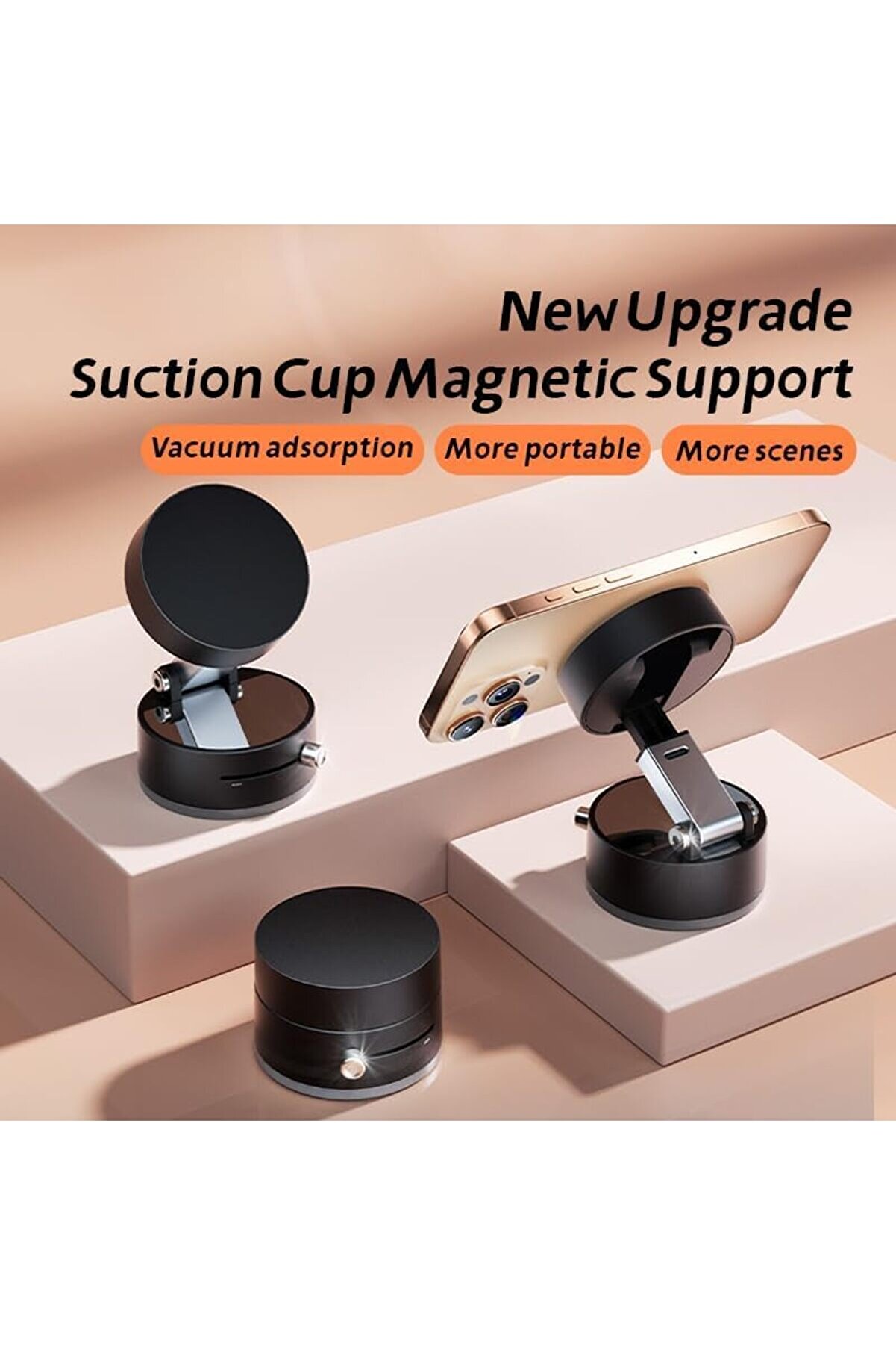 Kablosuz Araç İçi̇ Cep Telefonu Tutucu Araç İçi̇ Montaj Süper Güçlü Vakumlu Manyeti̇k Telefon Tutucu Zr