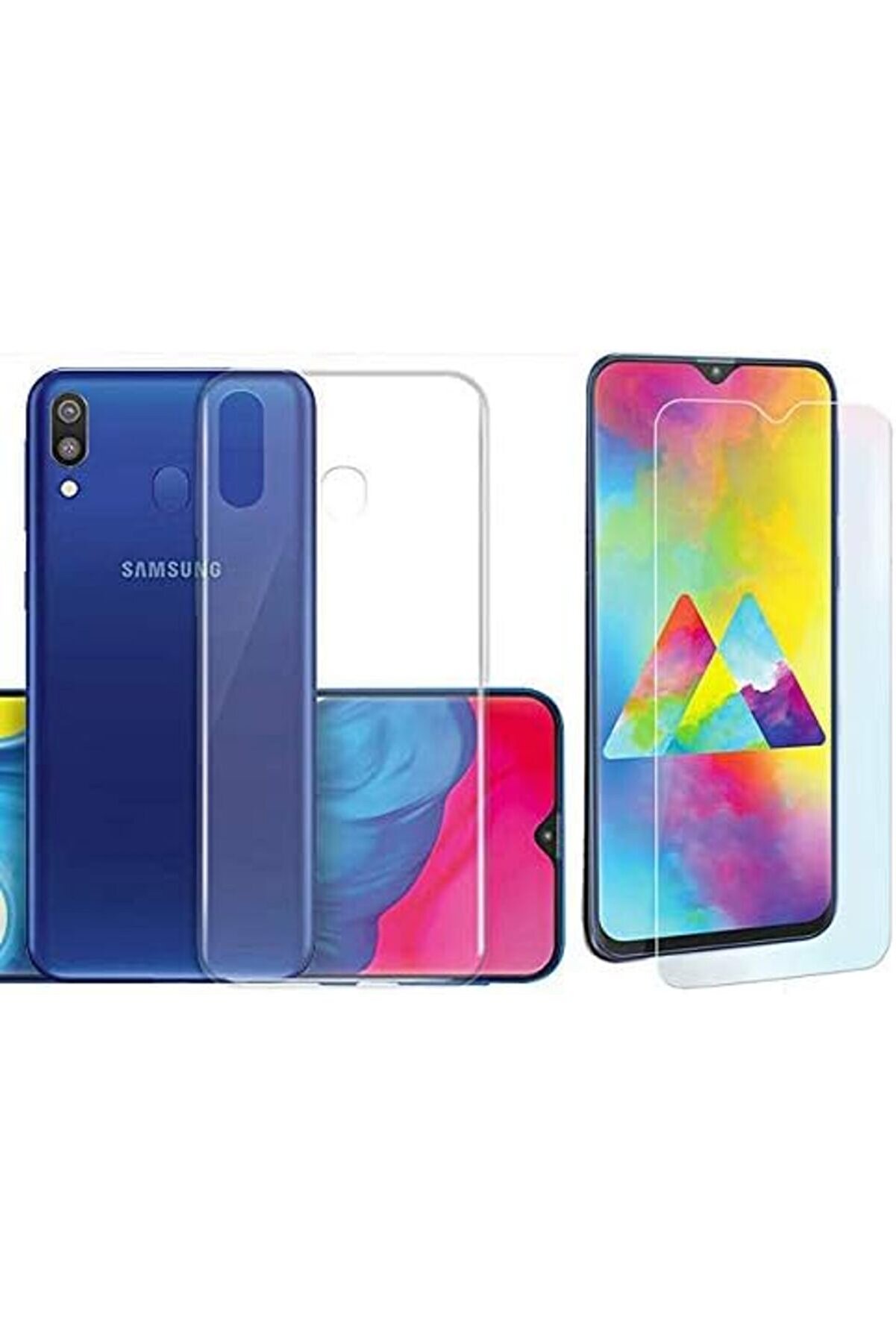 STOREMAX M20 Şeffaf Esnek Silikon Kılıf + Kırılmaz Cam 1014773