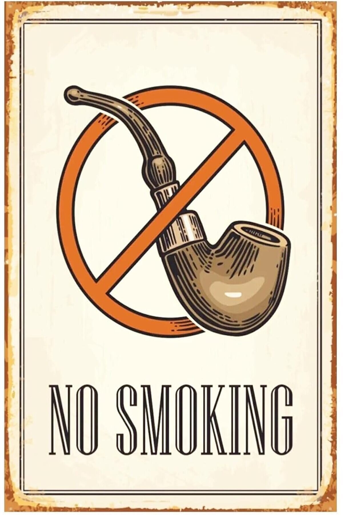 STOREMAX Kuşe Kağıt Duvar Posteri No Smoking Retro Drtr0109 1014773