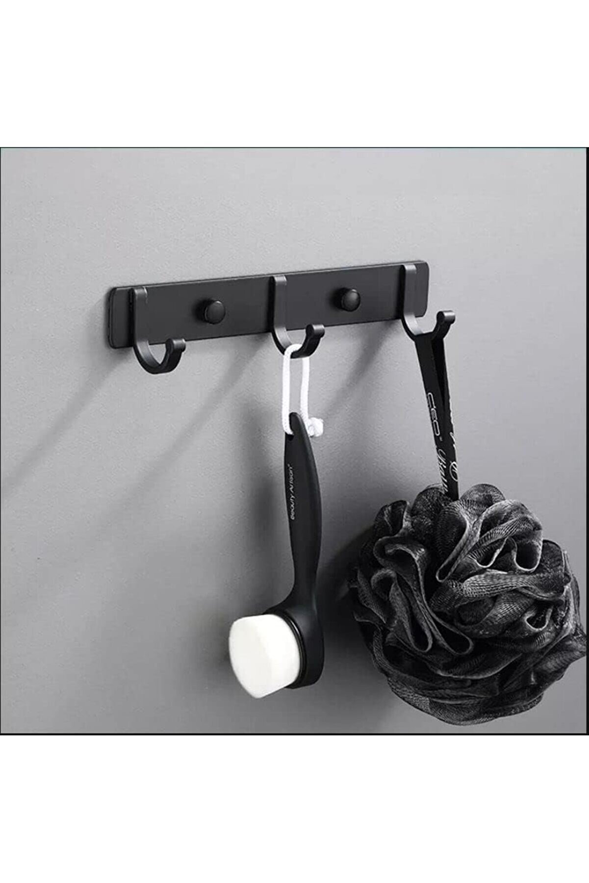 STOREMAX shpsell Kendinden Yapışkanlı 3'lü Askılık Mat Siyah 1175735