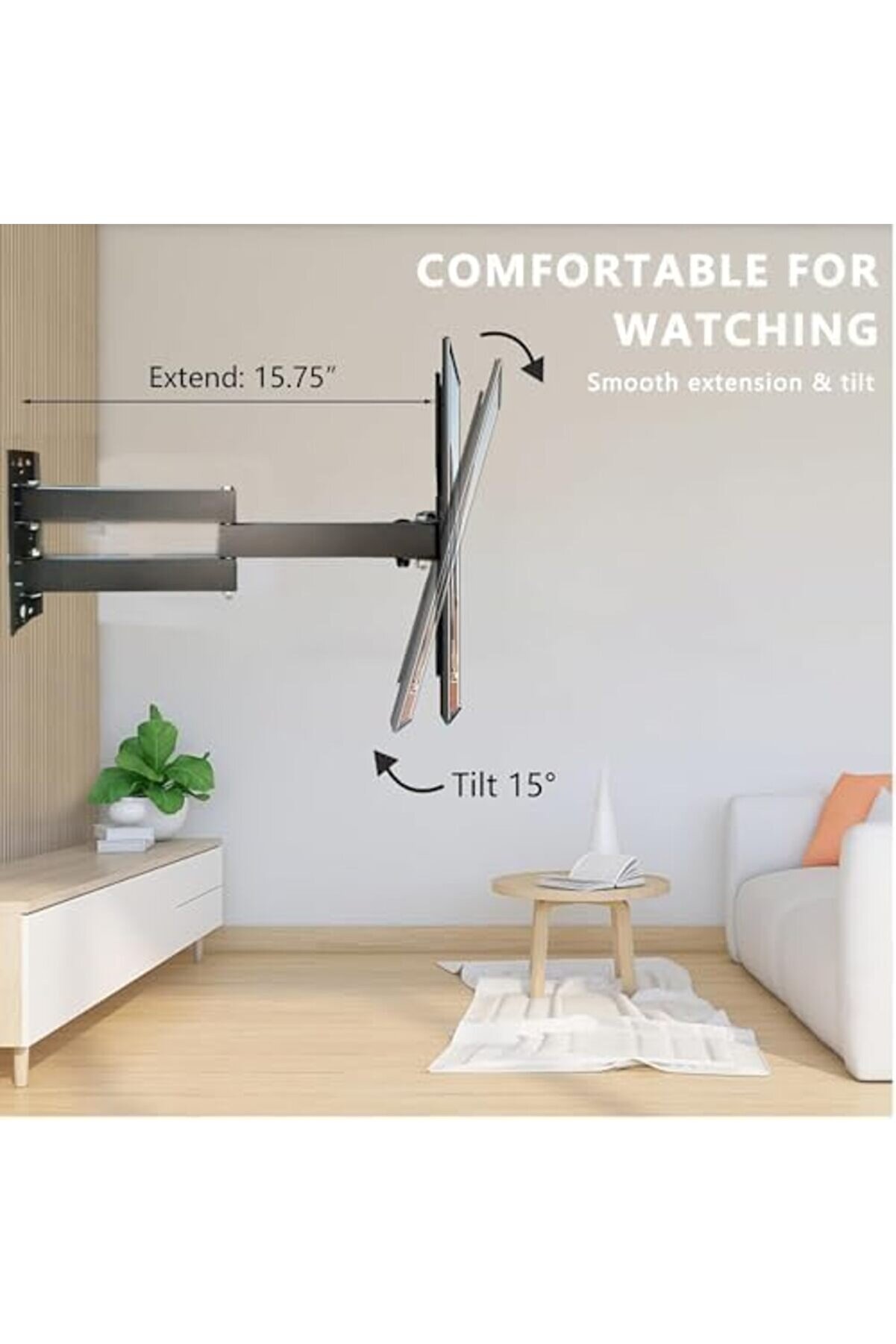 60 İnç E Kadar (Yeni̇ Nesi̇l Tv) Uyumlu Lcd Led Televi̇zyon Askı Aparatı 60" E Kadar Ve 30 Kg Ultr