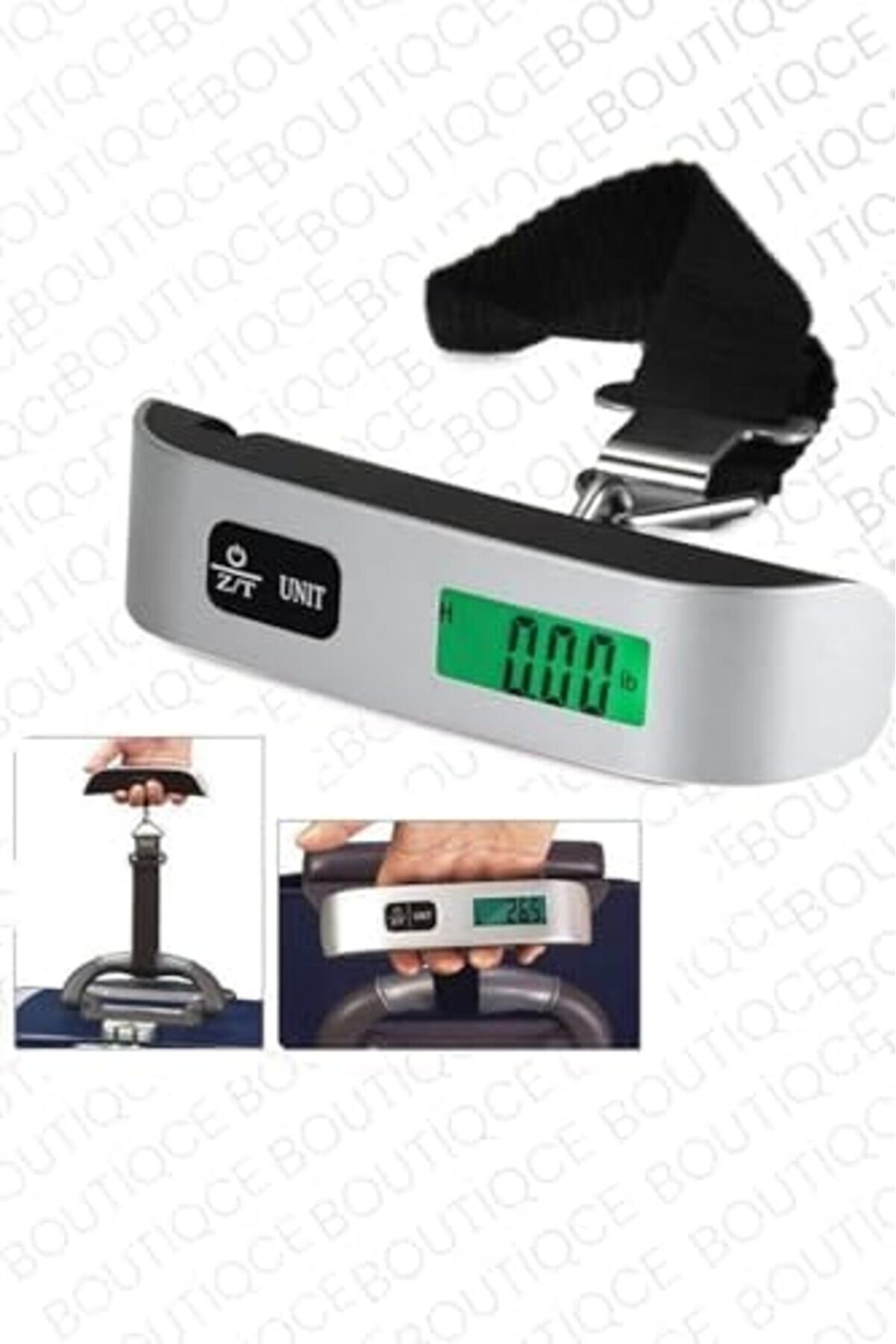 Işıklı Elektroni̇k Askılı El Bagaj Tartısı Bavul El Tartısı El Terazi̇si̇ Bavul Terazi̇si̇ Okul Seyahat T