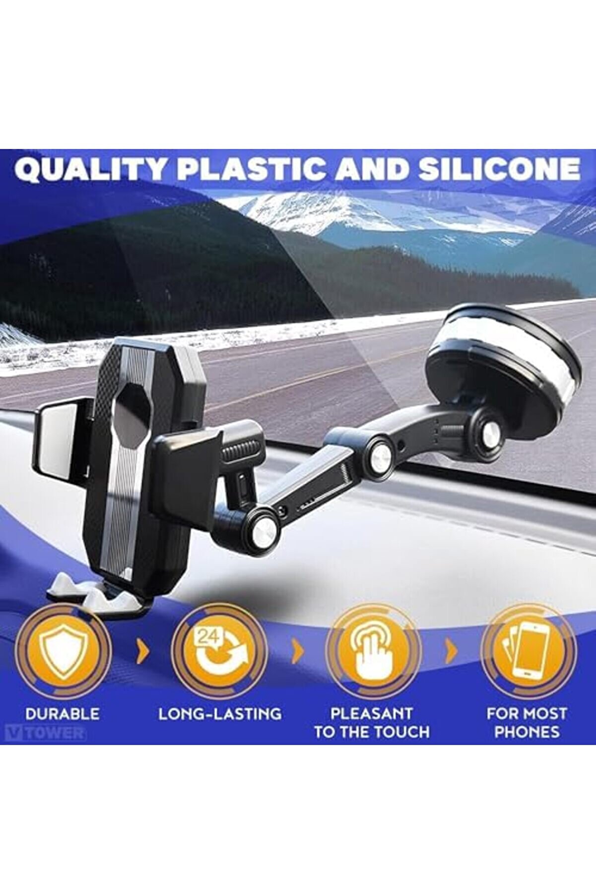 Araba Tır Ve Kamyon Uyumlu Katlanır Araç İçi̇ Telefon Tutucusu Mekani̇zmalı Dönebi̇li̇r Başlık Ve Dönebi̇