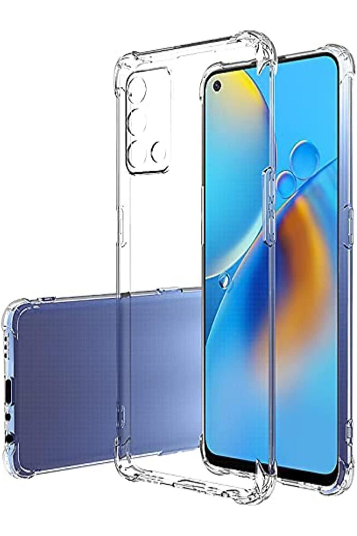 STOREMAX İletişim A74 ile uyumlu Kapak K&ouml;şe Korumalı AirBag Şeffaf Silikon Kılıf 1014773