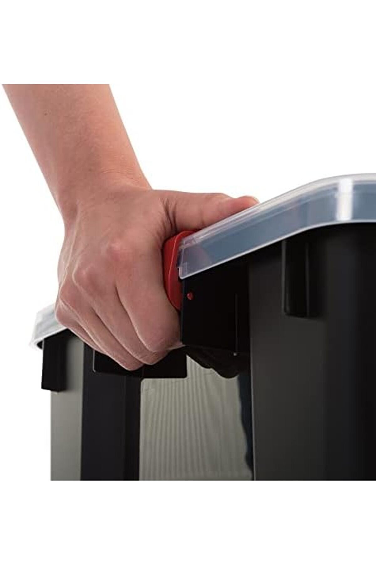 Ohyama Kapaklı Hava Ge&ccedil;i̇rmez Plasti̇k Saklama Kutuları, 50L, 2 Li̇ Set, Si̇yah 1014773