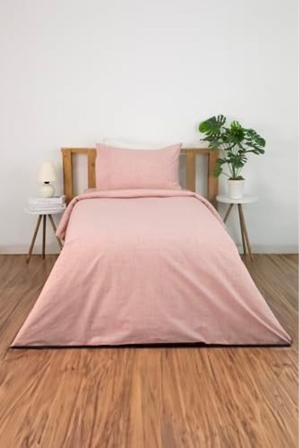 Vega Pamuklu Ranforce Çarşaflı Tek Ki̇şi̇li̇k Nevresi̇m Takımı - Pudra 1014773
