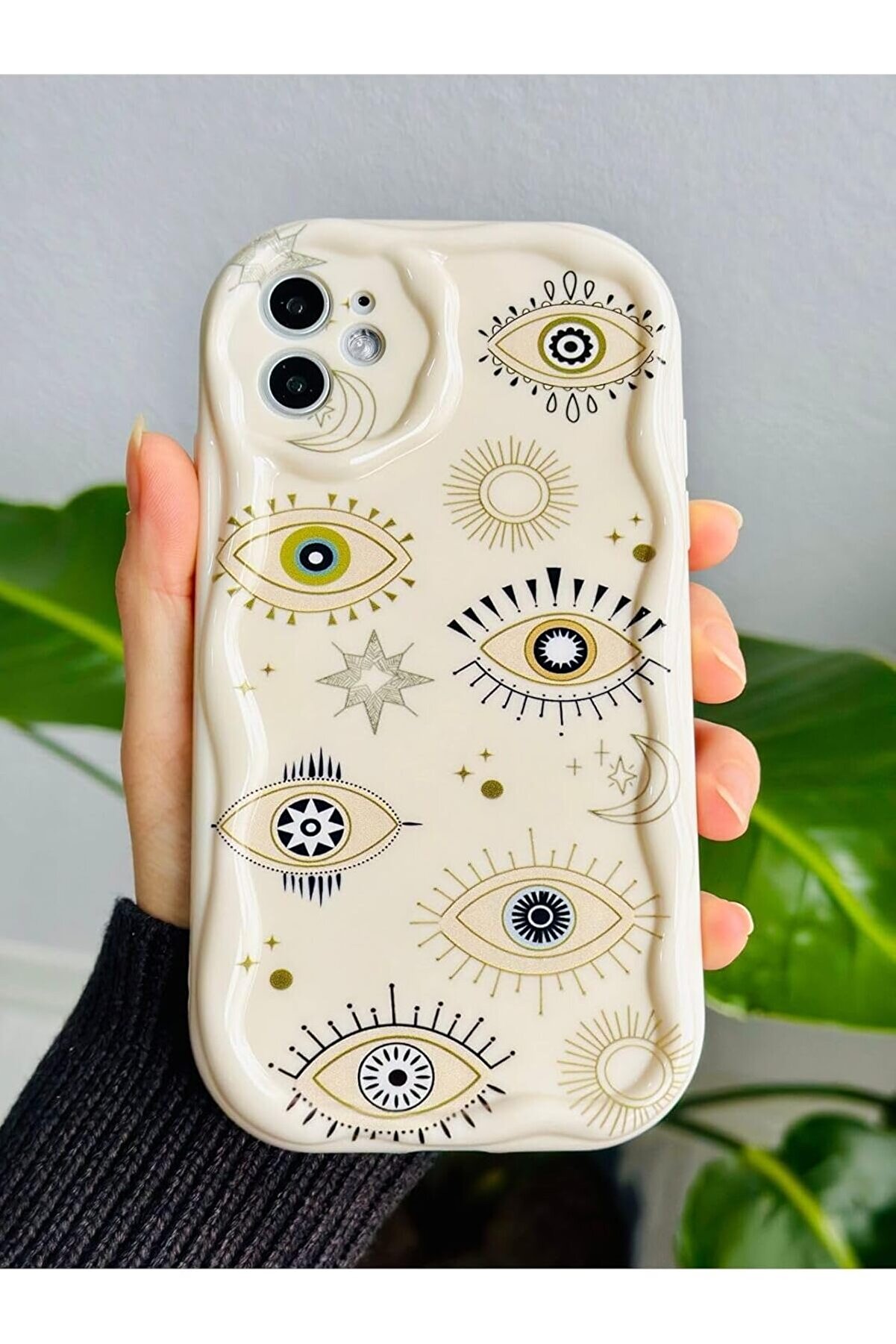 STOREMAX Aksesuar Iphone 11 ile Uyumlu Kenarı Dalgalı NAZAR Baskı Tasarımlı Yumuşak Silikon Kılıf 1175713