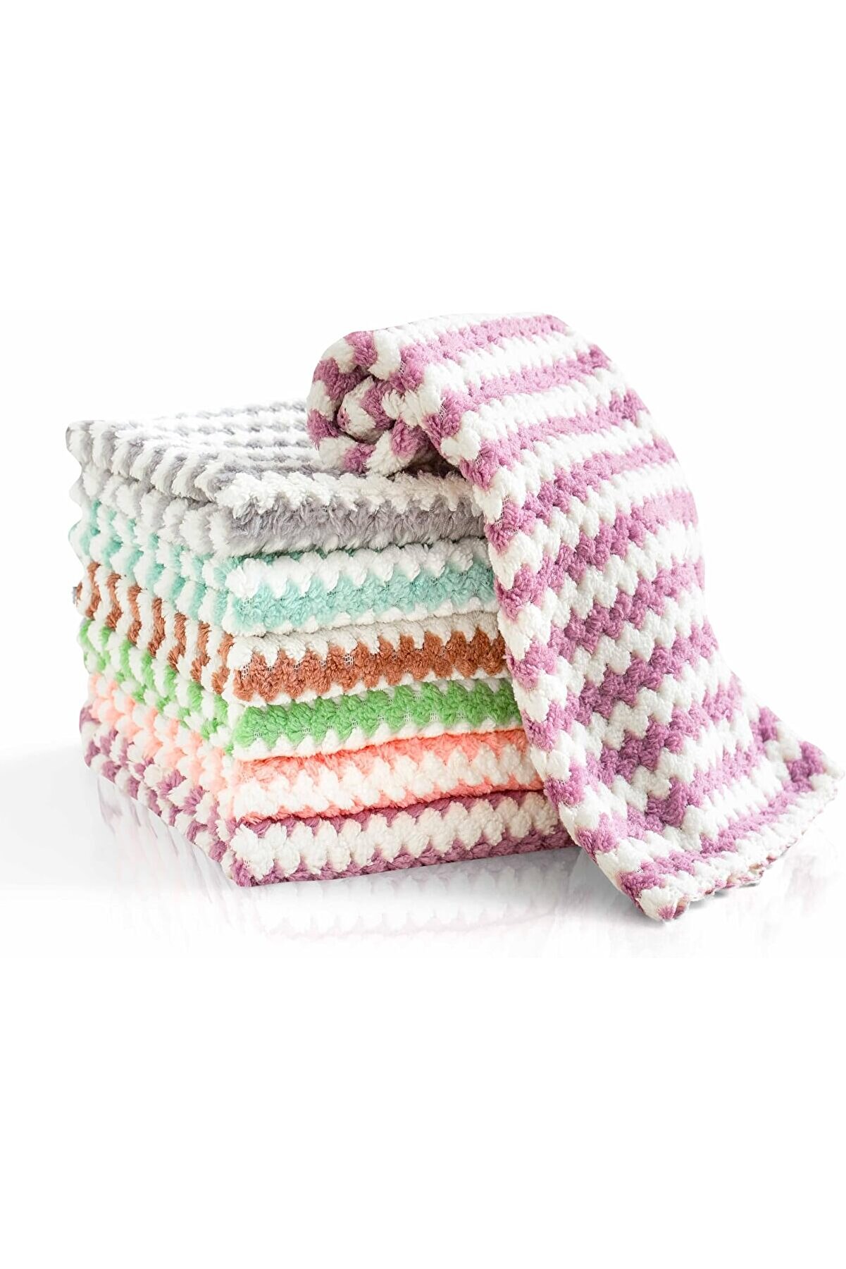 STOREMAX CLEANING | Yumuşak Doku | Puf Bez | Süper Emici Sihirli Mutfak, Bulaşık Tezgah Bezi | x3 Adet - Zikz