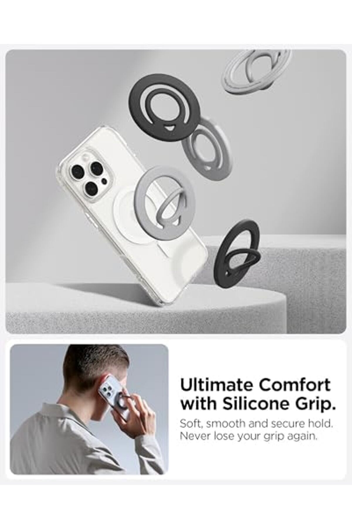 Magfi̇t Pop İçi̇n Manyeti̇k Telefon Tutucu Özelli̇kli̇ Ri̇ng Om105 - Amp08