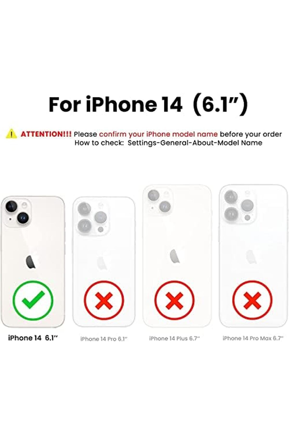 13/14 Kılıf 6.1 İle Uyumlu, Sıvı Si̇li̇kon 3 Katmanlı Tam Kaplamalı Yumuşak Jel Kau&ccedil;uk Kılıf Kapak, (S