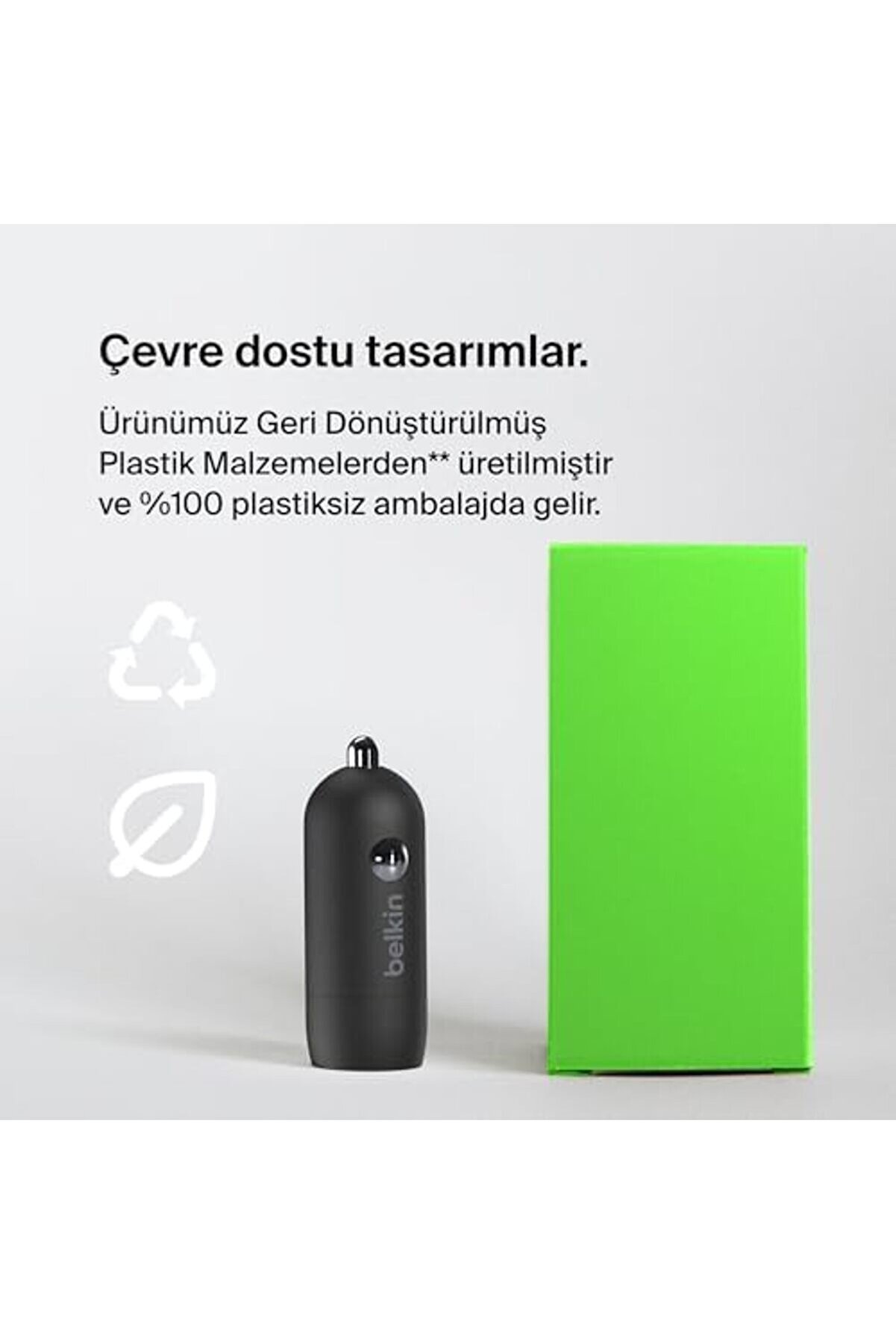 Pltnstoreshop Boost↑Charge™ 30W Hızlı Araç Şarj Ci̇hazı, Usb-C Güç Dağıtım Portlu Kompakt Tasarım, Us