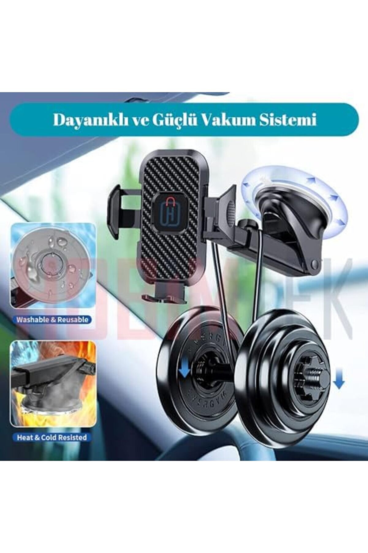Eli̇zzashop Hb-01 Otomati̇k Kli̇psli̇ Araba Telefon Tutucu Ayarlanabi̇li̇r Cam Ve Torpi̇do Içi̇n Yüksek Kali̇