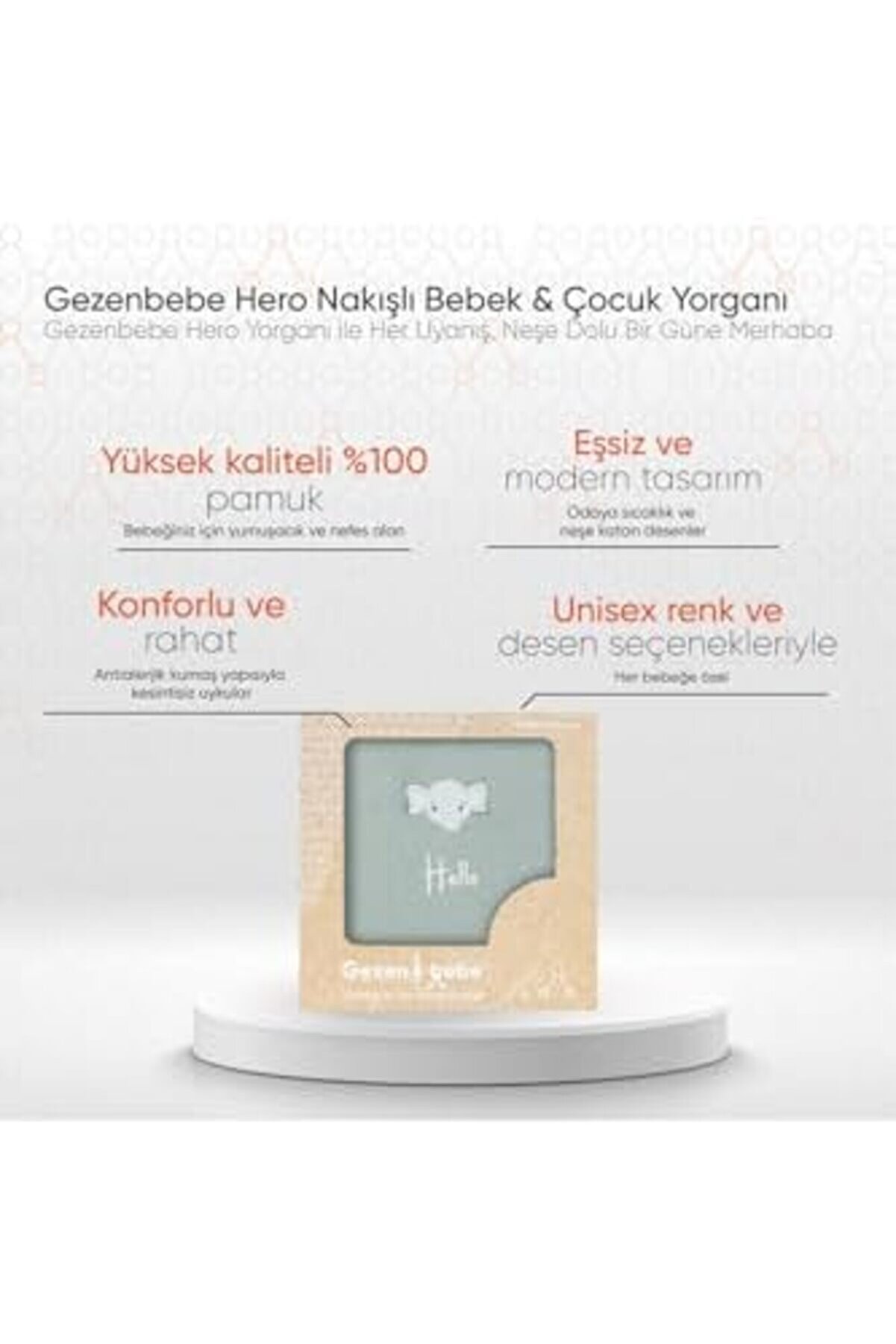 Hero Karakterli̇ Bebek &Ccedil;ocuk Yorgan 100X135 Elephant 1014773