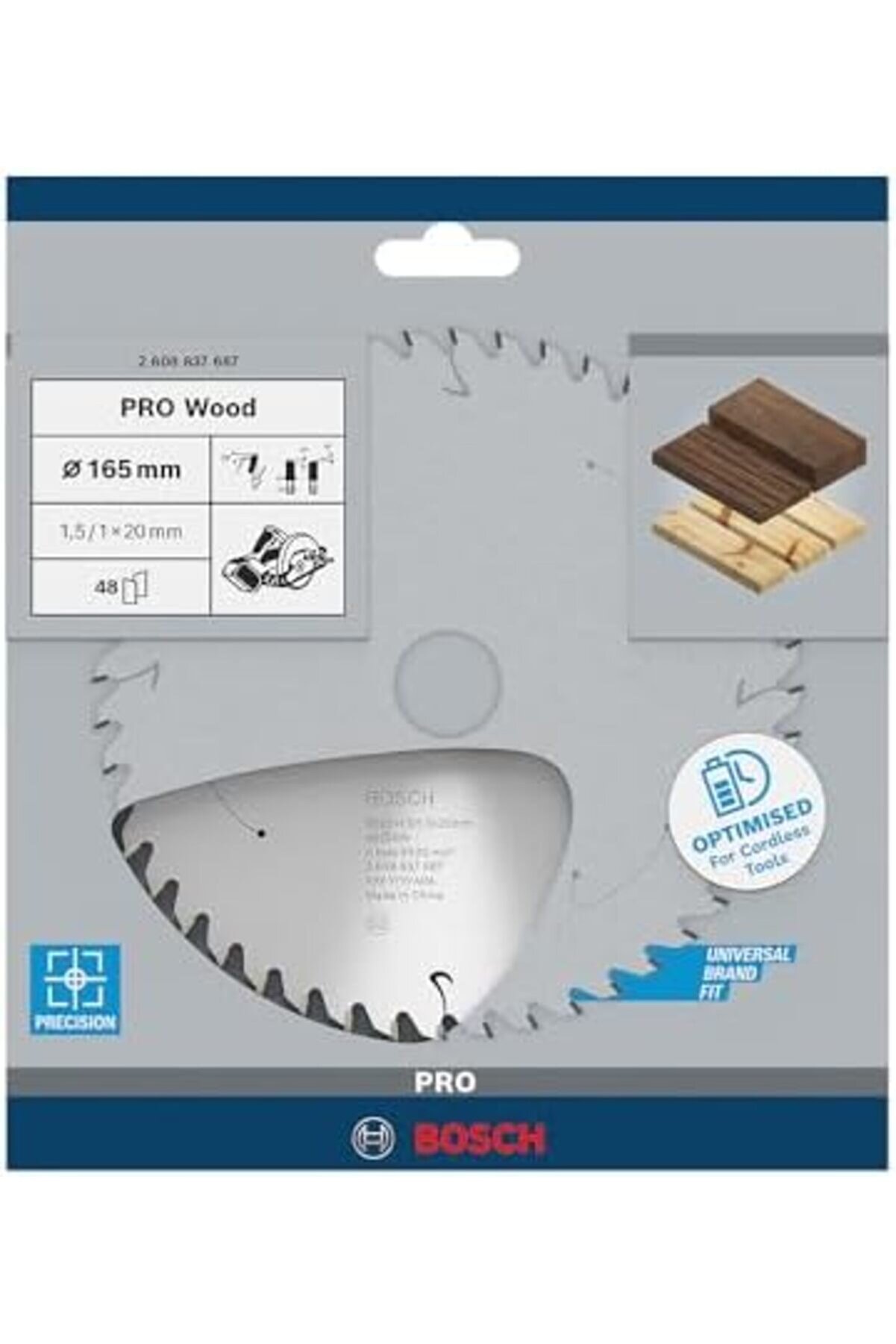 Professi̇onal Accessori̇es 1 X Dai̇re Testere Bıçağı For (Ahşap, Testere Bıçağı 165 X 20 X 1,5 Mm, 48 D
