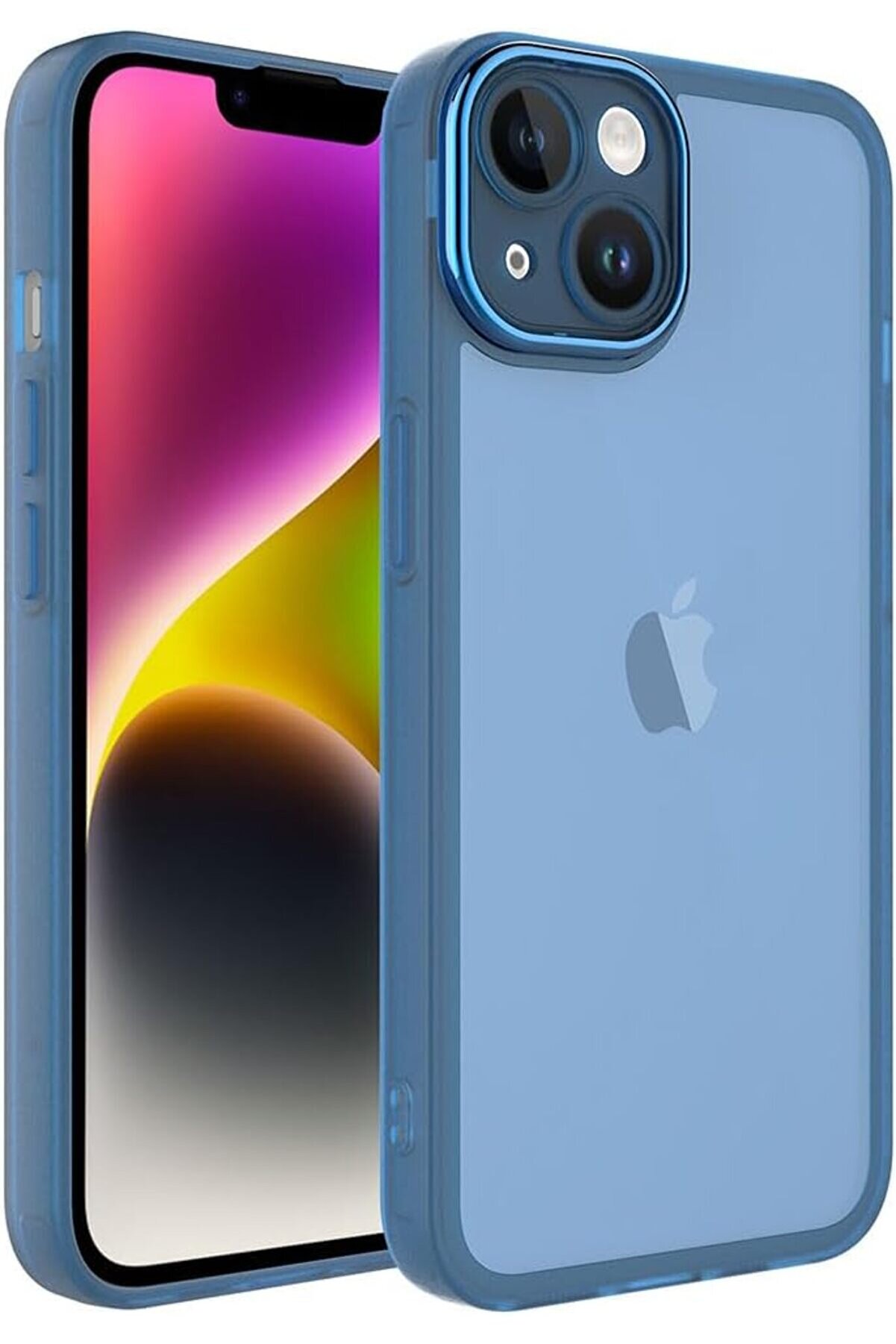 STOREMAX svngsphereshop iPhone 13 Kılıf Mavi Primula Kamera Korumalı Kapak Koruyucu Tasarım ( iPhone 13, Mavi