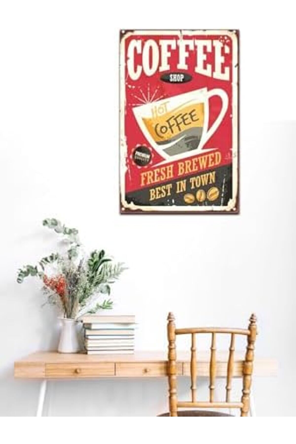 Kuşe Kağıt Duvar Posteri̇ Coffe Retro Drtr