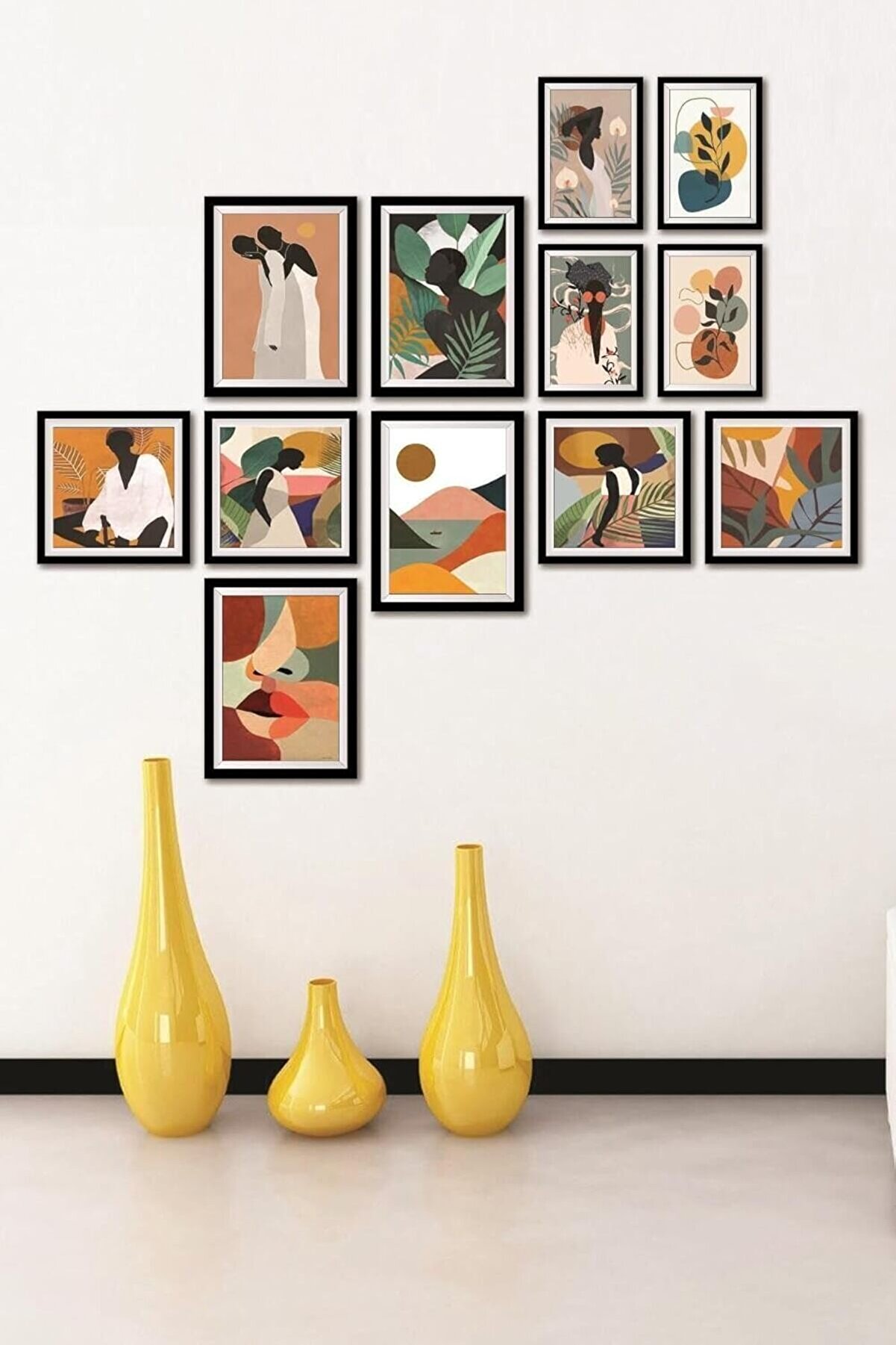 STOREMAX 12 Parça Dekoratif Mdf Tablo Seti Çerçeve Görünümlü DEKOLIADKJ061 1014773