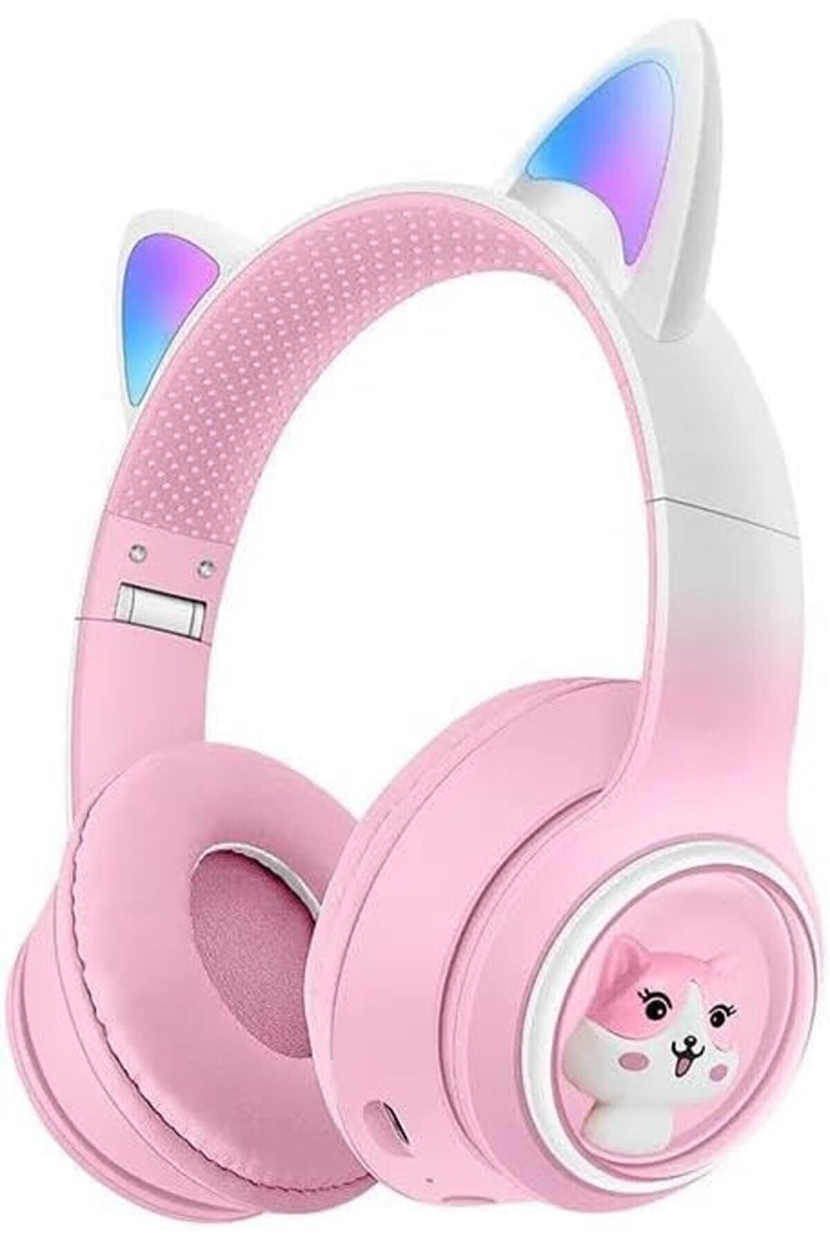 STOREMAX RENKLİ BÜYÜK A KALİTE KULAK ÜSTÜ TAÇ RENKLİ IŞIKLI KEDİ KULAKLI KEDİ KABARTMALI 5.3 VERSİON PED BALŞ