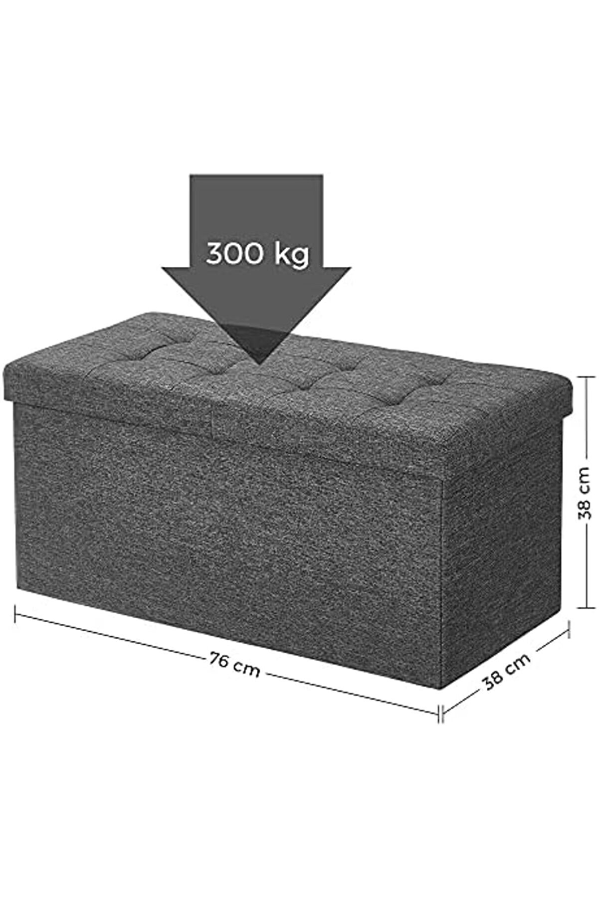 Saklama Alanlı Tabure Oturma Bankı Katlanabi̇li̇r 2 Ki̇şi̇li̇k Yük Kapasi̇tesi̇ 300 Kg Deri̇ Kırmızı 76 X 38