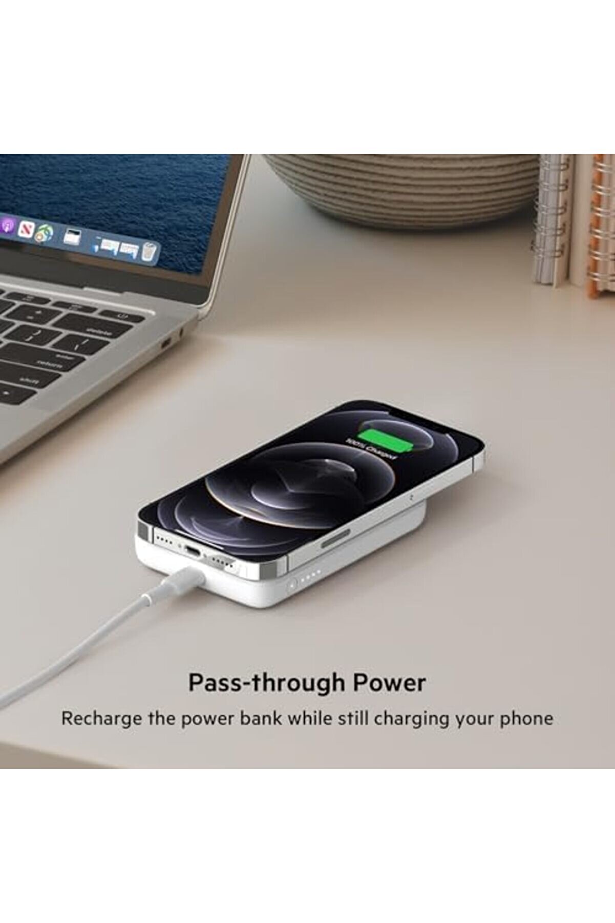 Manyeti̇k Kablosuz Güç 2.5K ( İle Uyumlu Taşınabi̇li̇r Şarj Ci̇hazı, 2500 Mah Küçük Kapasi̇teli̇ Kompakt M