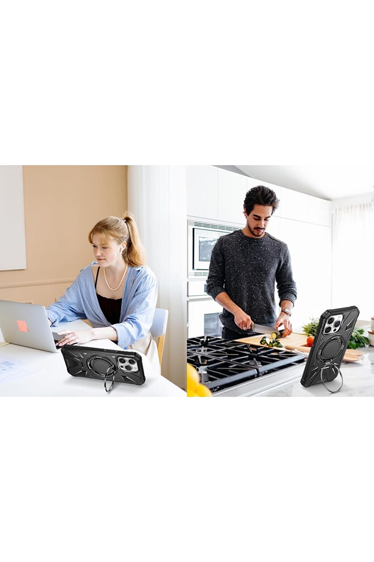 Rugged Kapak Döner Ve Uyumlu Tam Korumalı Kali̇teli̇ Telefon Kılıfı, Çok Renkli̇ (İphone 16 Promax Si̇ya