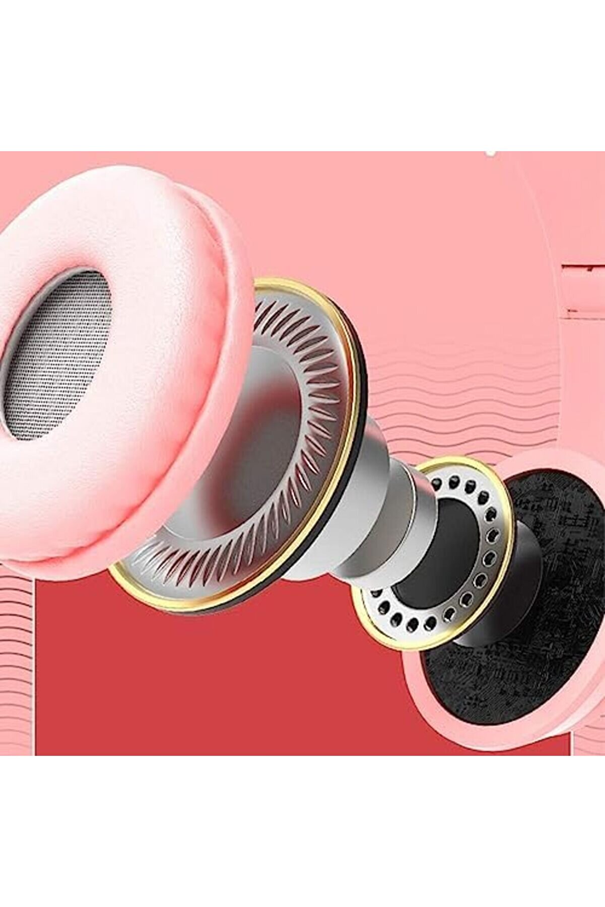 P47 Kulaklık, Mp3 Çalar Ve Sd Kart Destekli̇, Mi̇krofonlu, Katlanabi̇li̇r, 10 Saat Pi̇l Ömrü, Pembe 1014