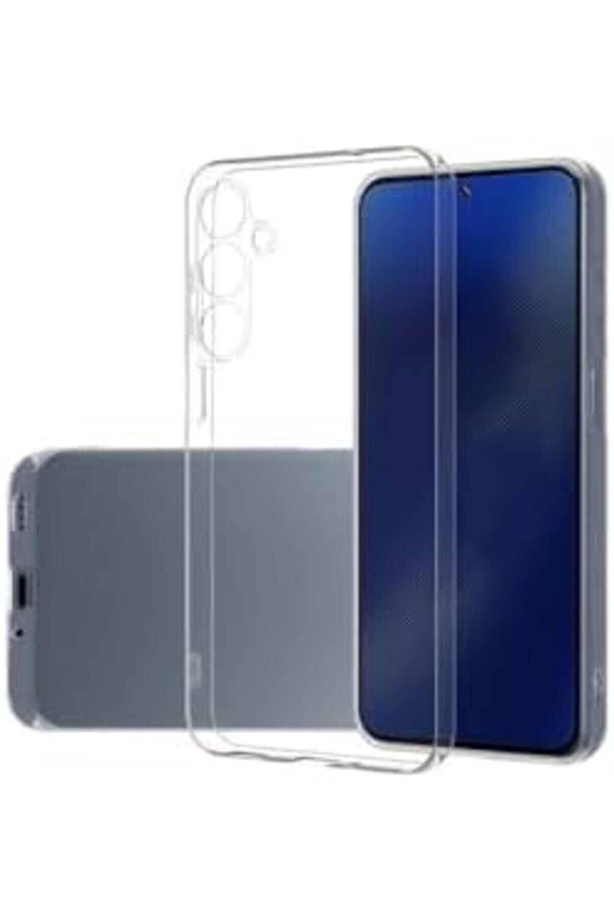 Eli̇zzashop Aksesuar Galaxy S24 Fe İle Uyumlu Şeffaf Si̇li̇kon Kılıf Şok Emi̇ci̇ Özelli̇kli̇ Full Kasa Koru