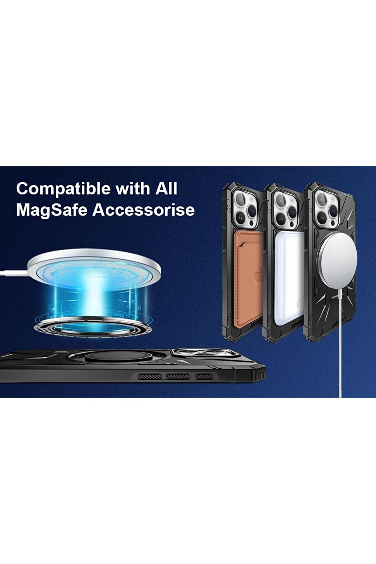 Rugged Kapak Döner Ve Uyumlu Tam Korumalı Kali̇teli̇ Telefon Kılıfı, Çok Renkli̇ (İphone 16 Promax Si̇ya