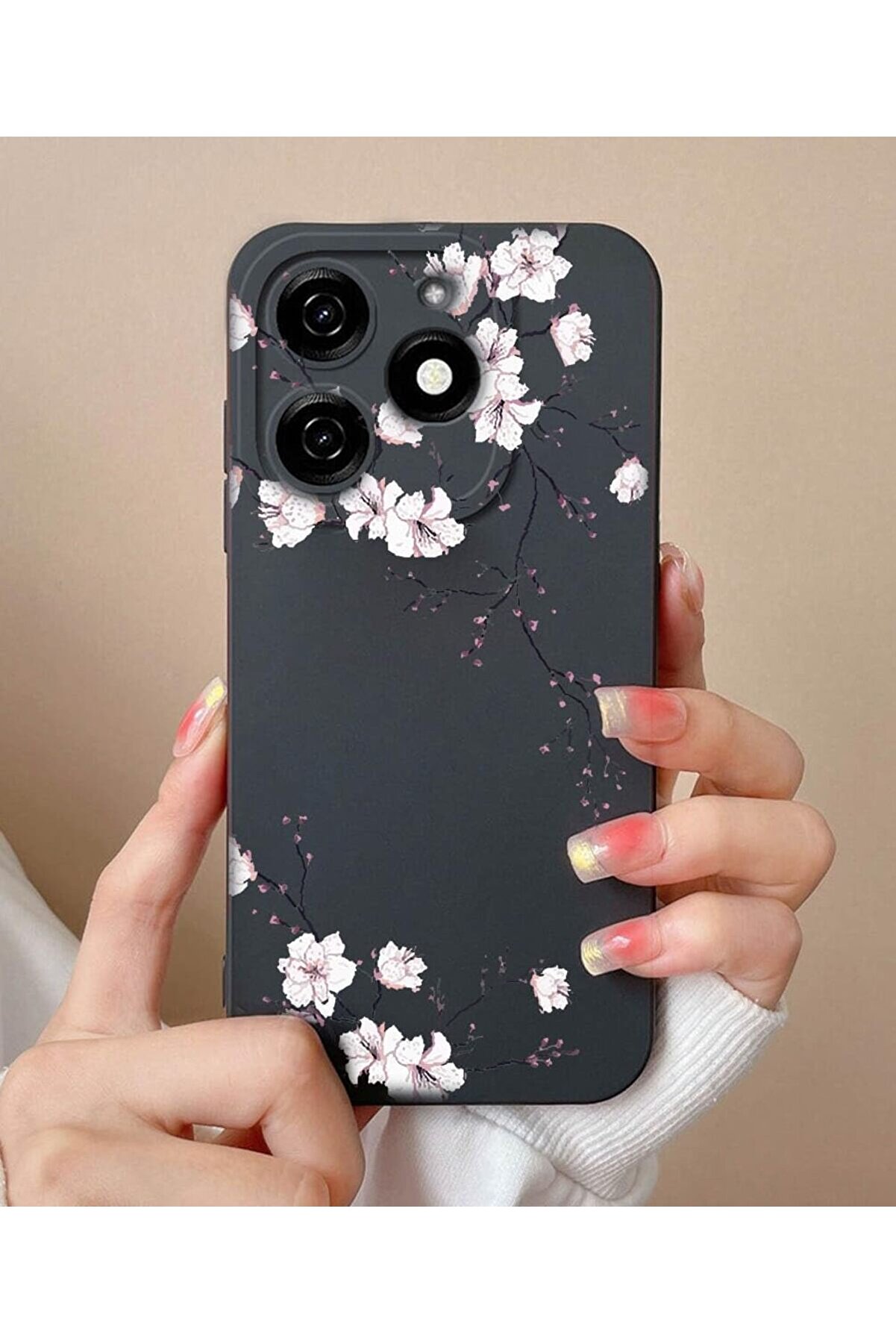 STOREMAX Spark 20 Pro İle Uyumlu Siyah Kılıf Üzerine UV Baskılı Desenli Telefon Kılıfı – Şık, Dayanıklı ve Ha