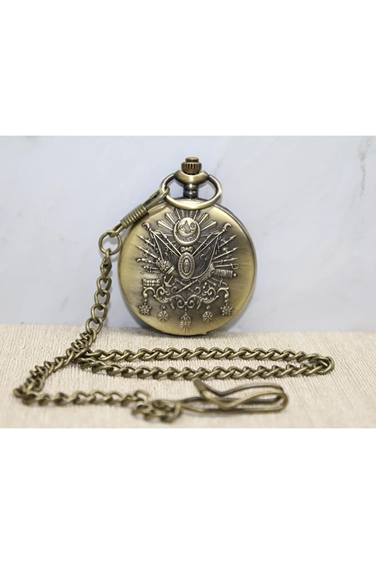 QUARTZ Osmanlı Devlet Arması Köstekli Saat Alk3983