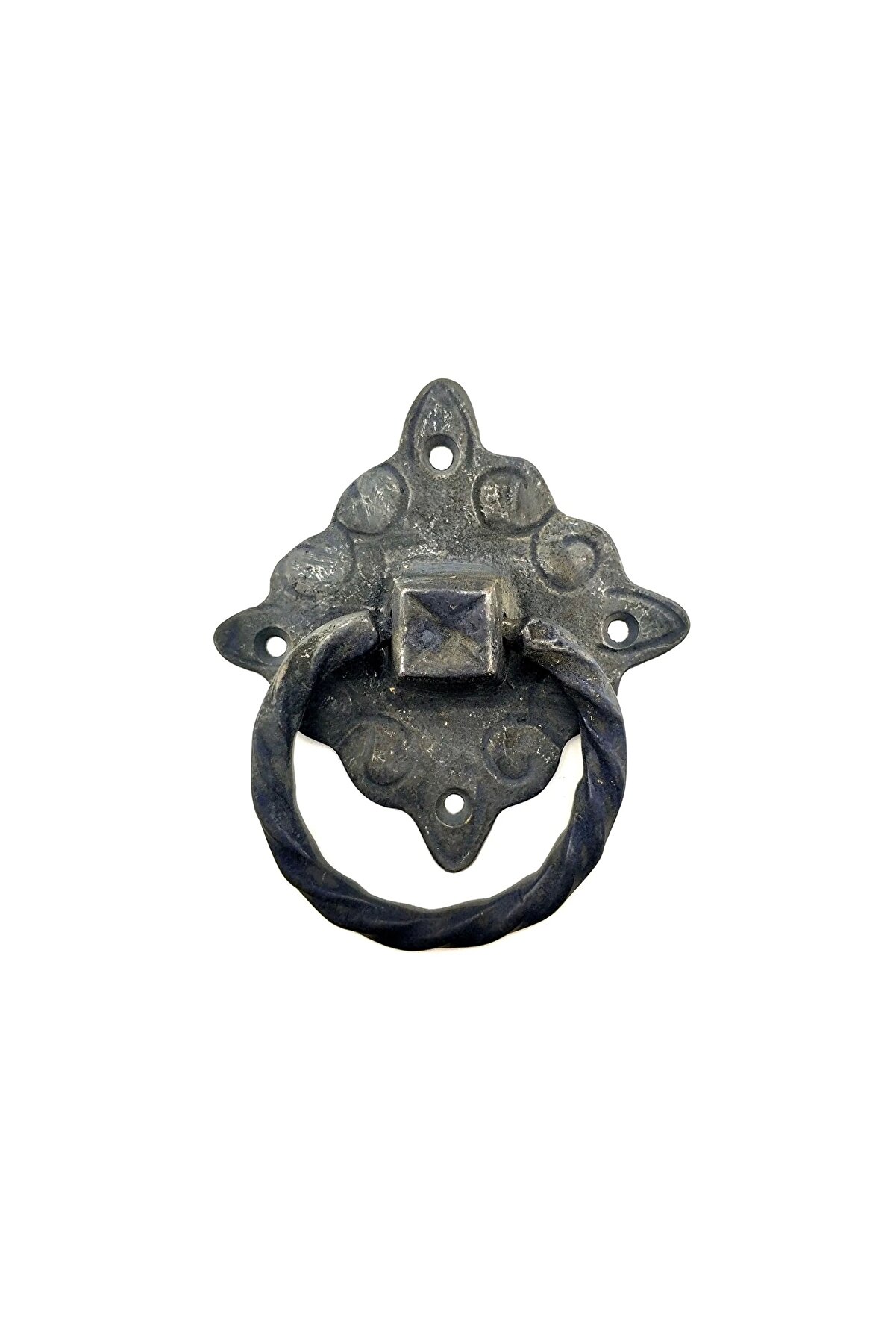 Anti̇ka Tarz Dekorati̇f Pi̇ri̇nç Mobi̇lya Kulbu, Kapı Ki̇li̇t Halkası - 94X97 Mm, Büyük, Oksi̇t