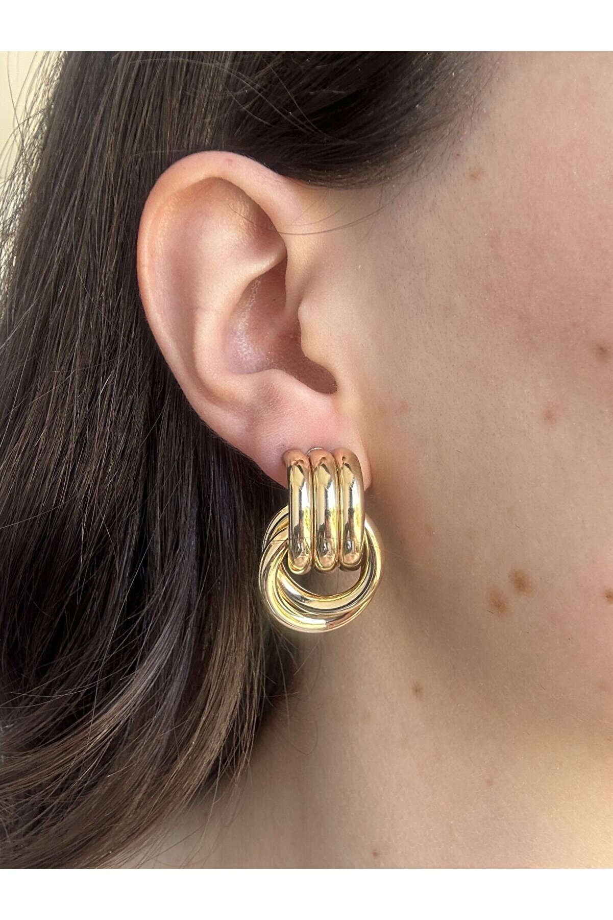 Ateli̇er Emi̇ne Gold Sarmal Küpe