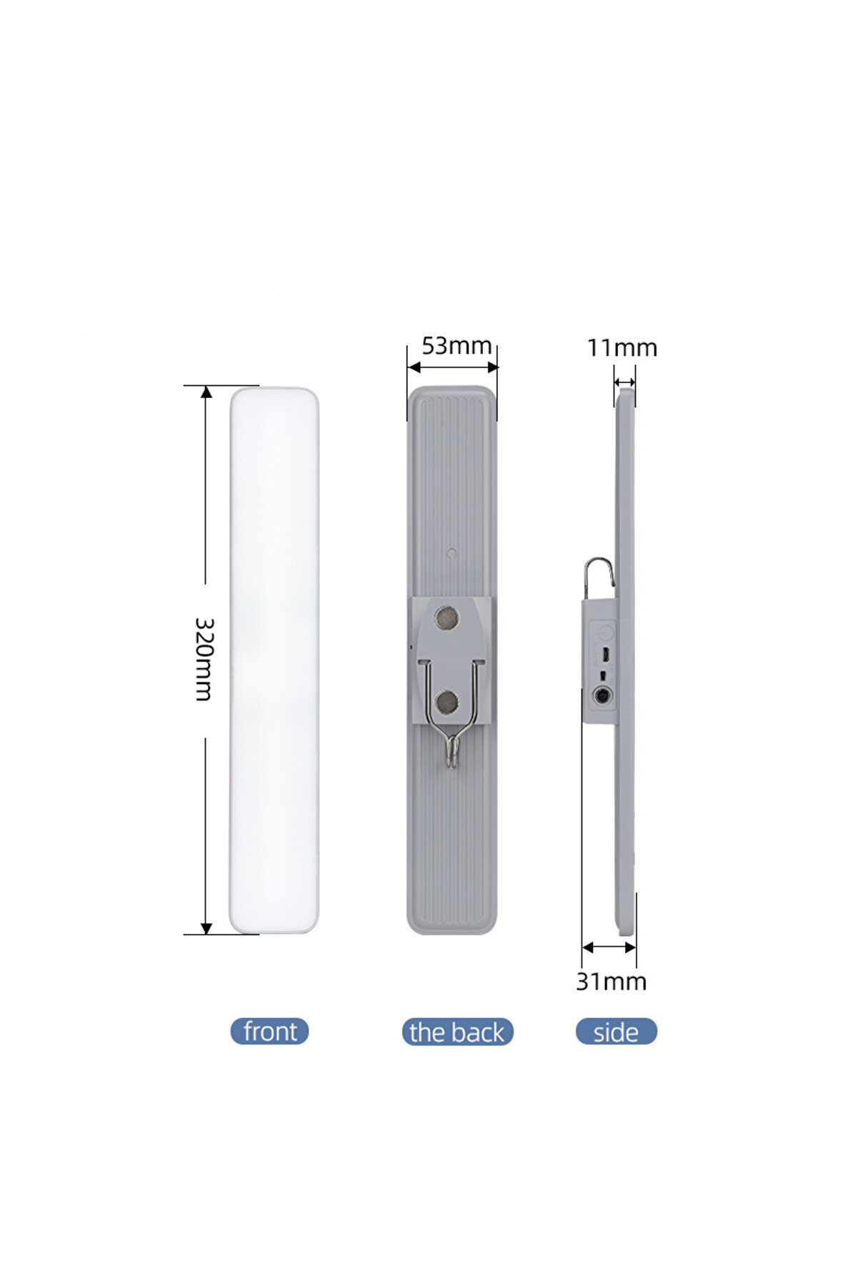 Go İthalat Kumandalı Zaman Işık G&uuml;c&uuml; Ayarlı Askılı Usb Şarjlı Lamba 20Smd Led