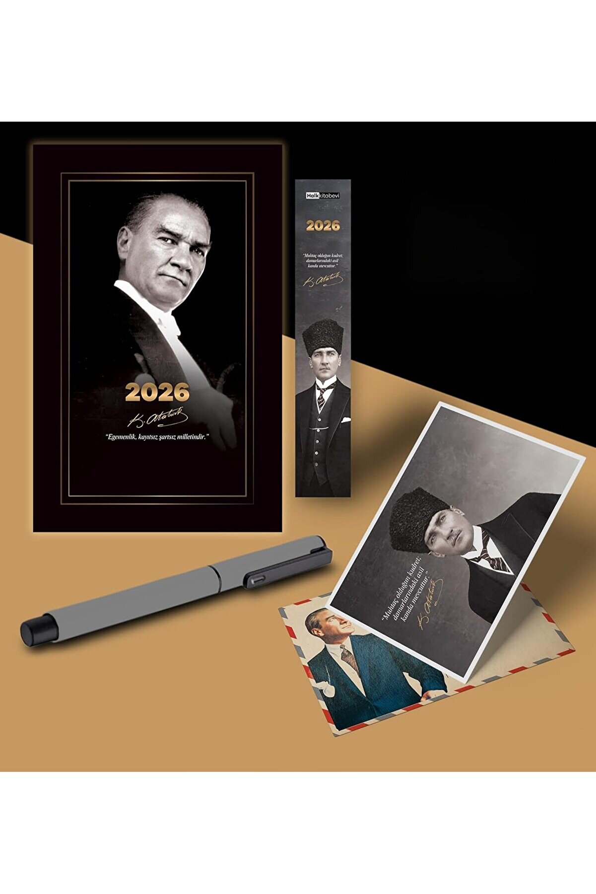 STOREMAX Gazi Paşa Atatürk Ajandası Ayraç Kartpostal - Gri 1014773