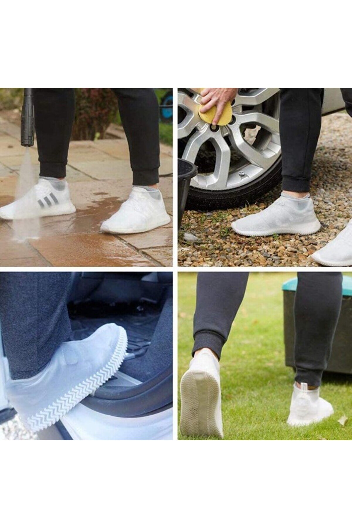 Si̇li̇kon Ayakkabı Kılıfı Kaymaz Su Ki̇r Geçi̇rmez L Beden Si̇yah