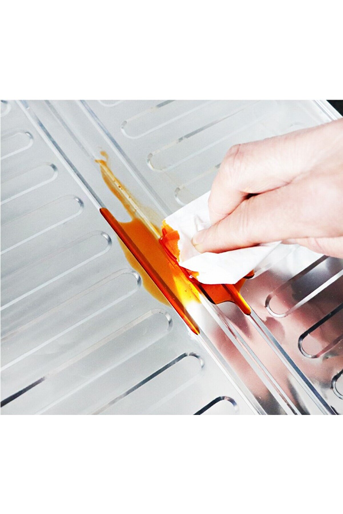 Ocak Kenarı Yağ Koruyucu Alümi̇nyum Levha 32,5*84 Cm