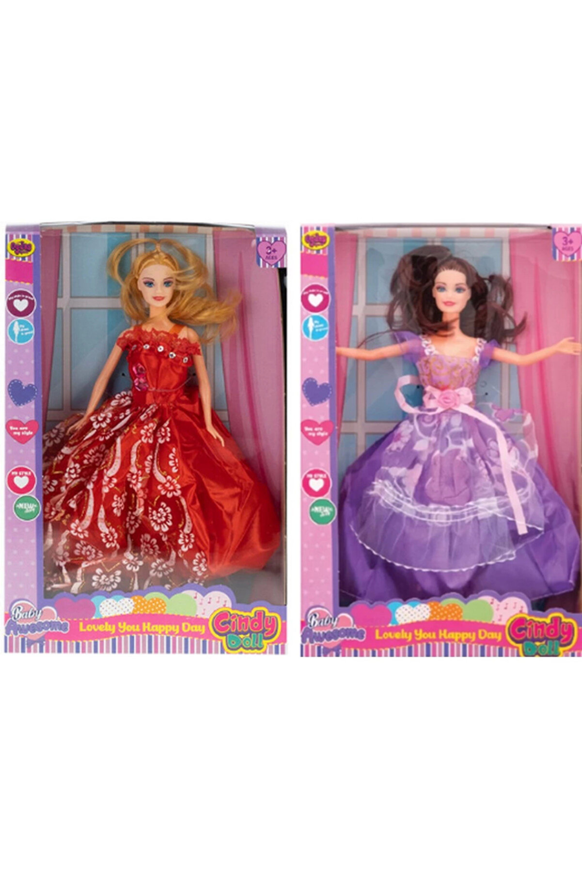 Toptan Bulurum Anlily Prenses Elbiseli Bebek