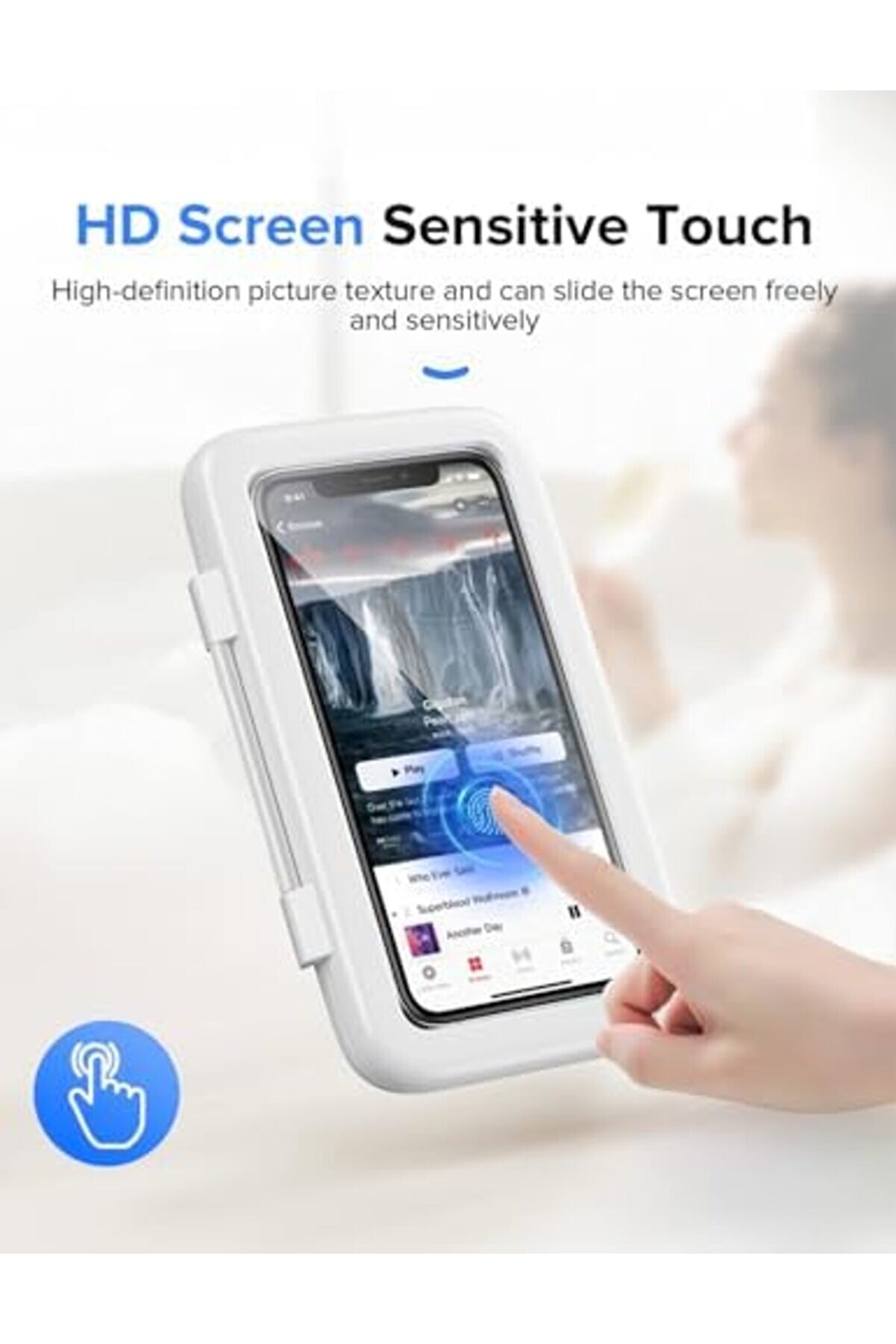 Duş Telefon Tutacağı Su Geçi̇rmez 360° Döndürme Telefon Standı Kılıf Banyo İçi̇n Mutfak Duvarı Mi̇rro İ